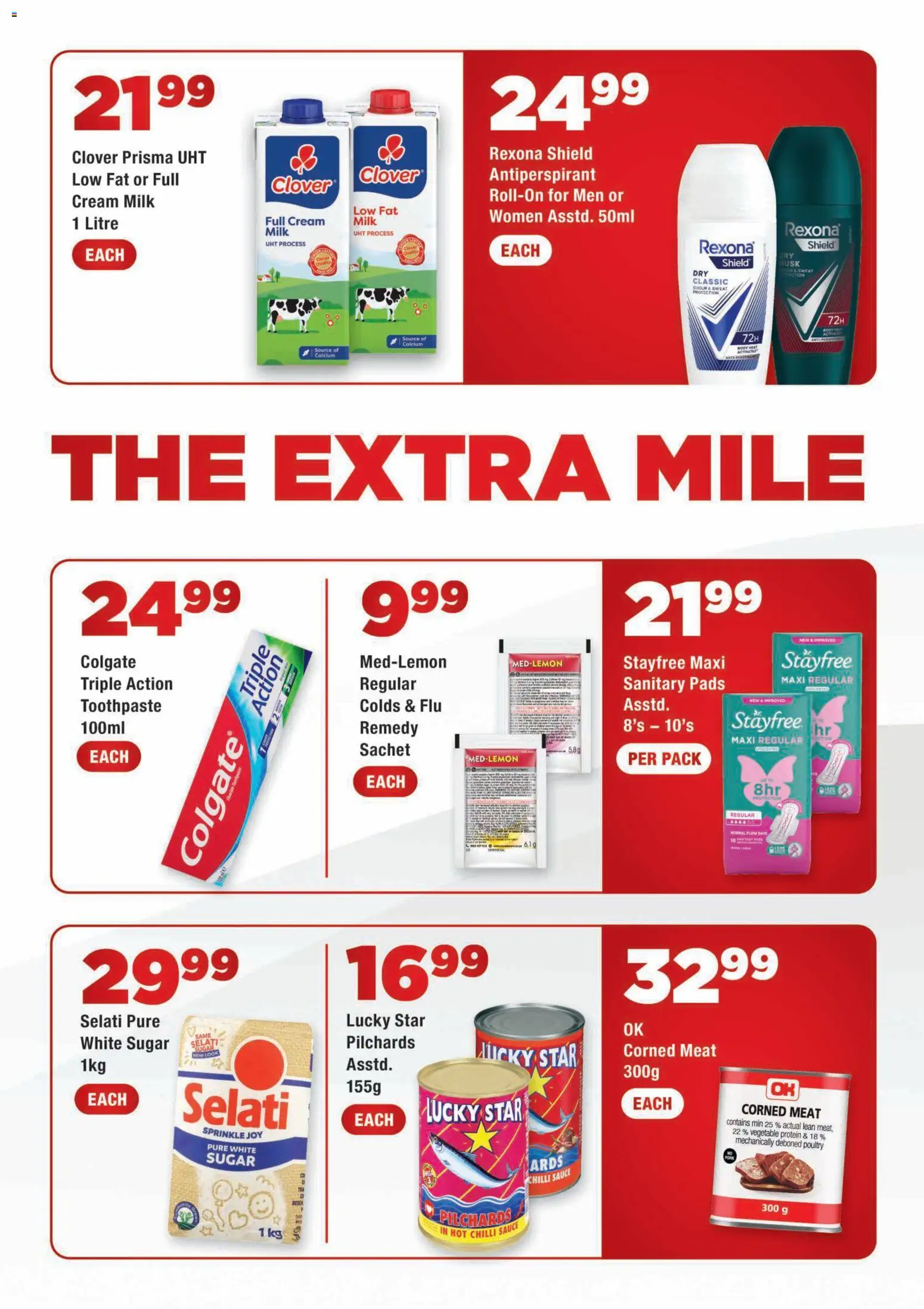 New OK Foods catalogue – valid from 05/10/2026 | Page: 3 | Products: Pads, Milk, Antiperspirant, Toothpaste