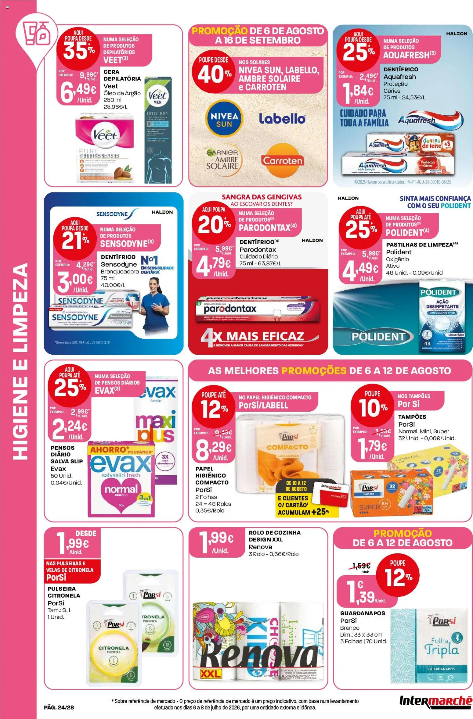 Intermarché Folheto Contact │ válido de 06/08/2026 | Página: 24 | Produtos: Polos, Pulseira, Base, Leite