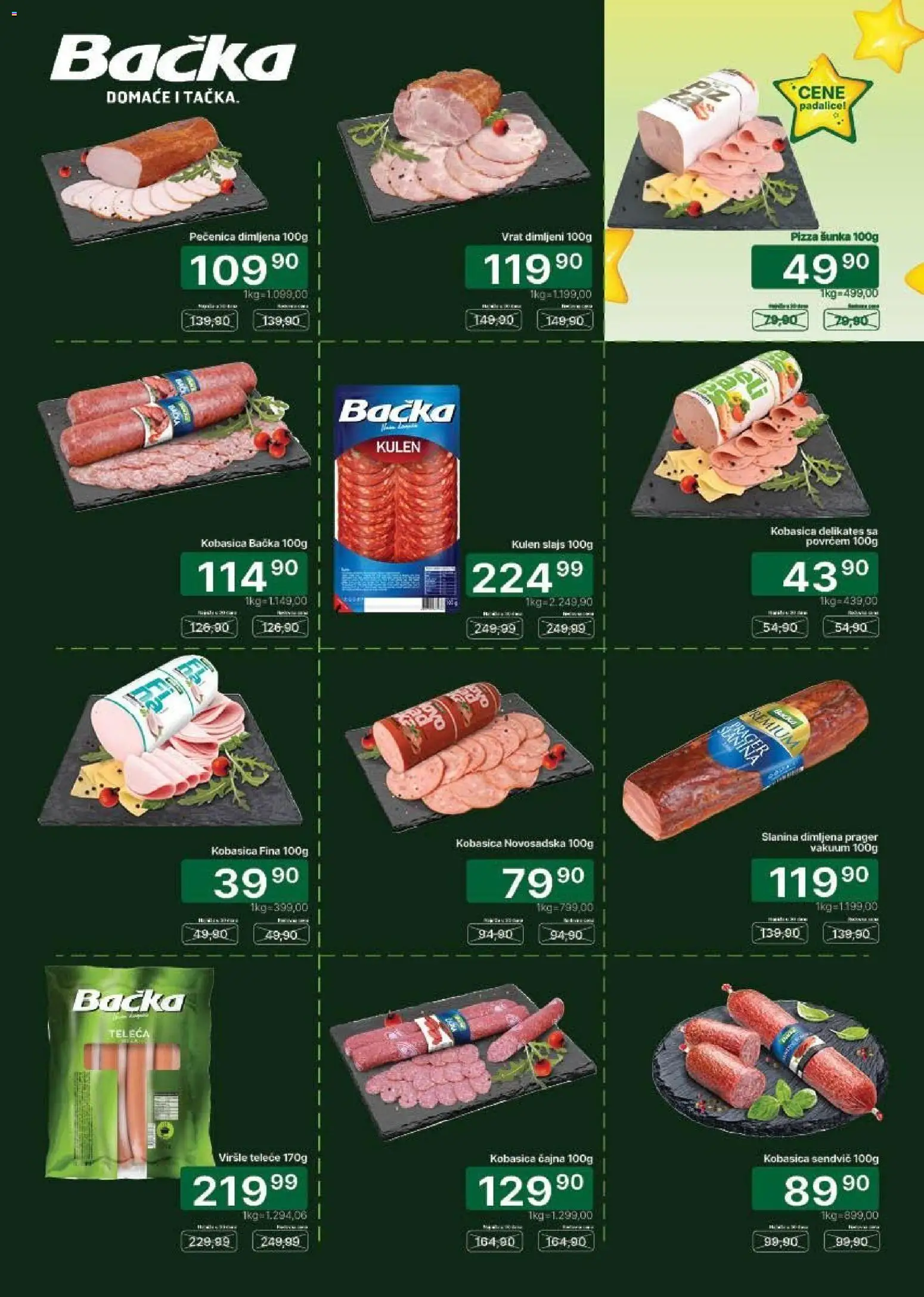 Univerexport katalog - važi od 16.09.2026 | Strana: 4 | Proizvode: Šunka, Slanina, Pizza šunka, Pečenica