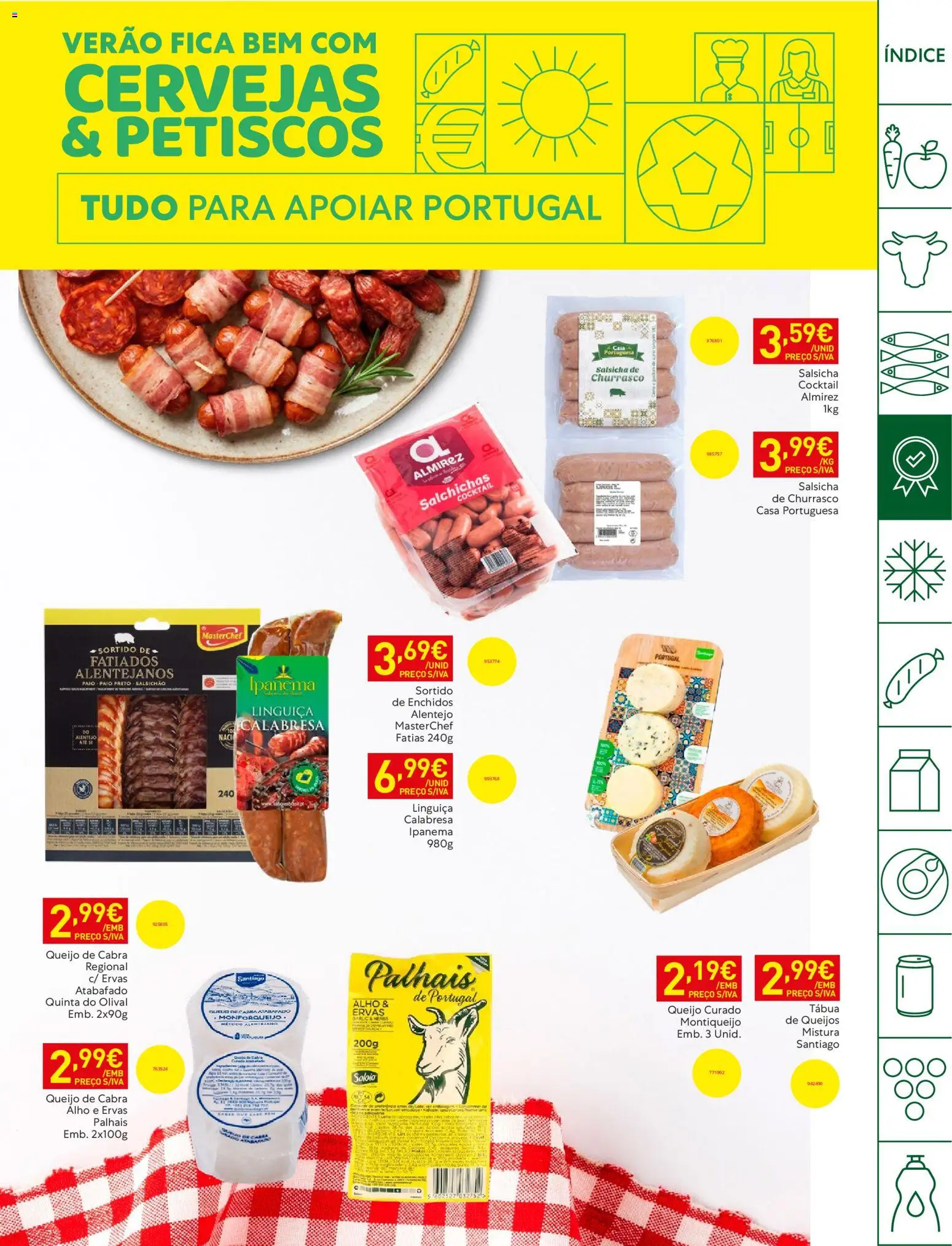 Recheio Horeca │ válido de 16.06.2026 | Página: 9 | Produtos: Tábua, Salsicha, Linguiça, Chá