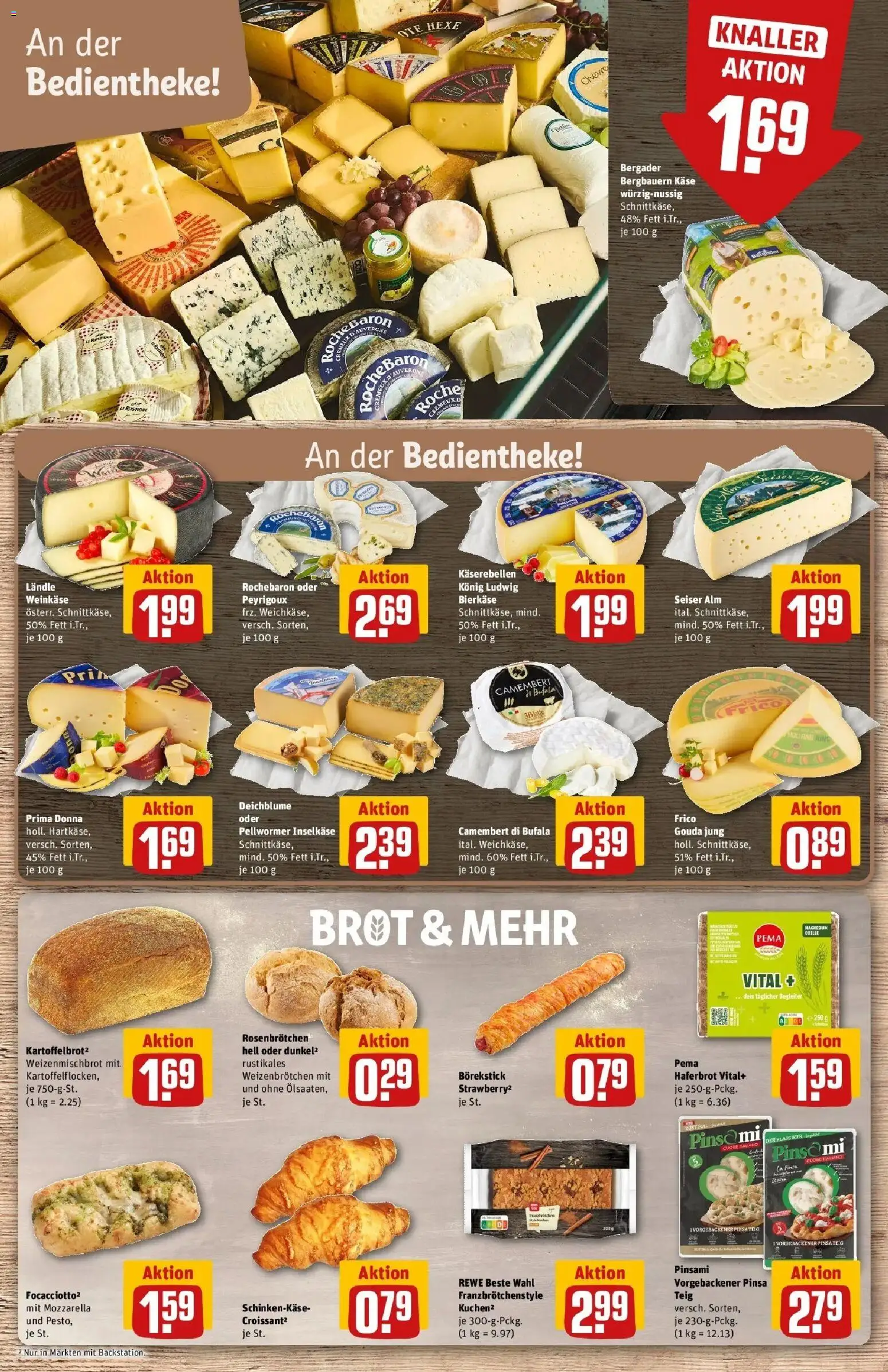 REWE Prospekt ab 21.09.2026 zum Blättern » Angebote | Seite: 17 | Produkte: Käse, Gouda, Camembert, Brot