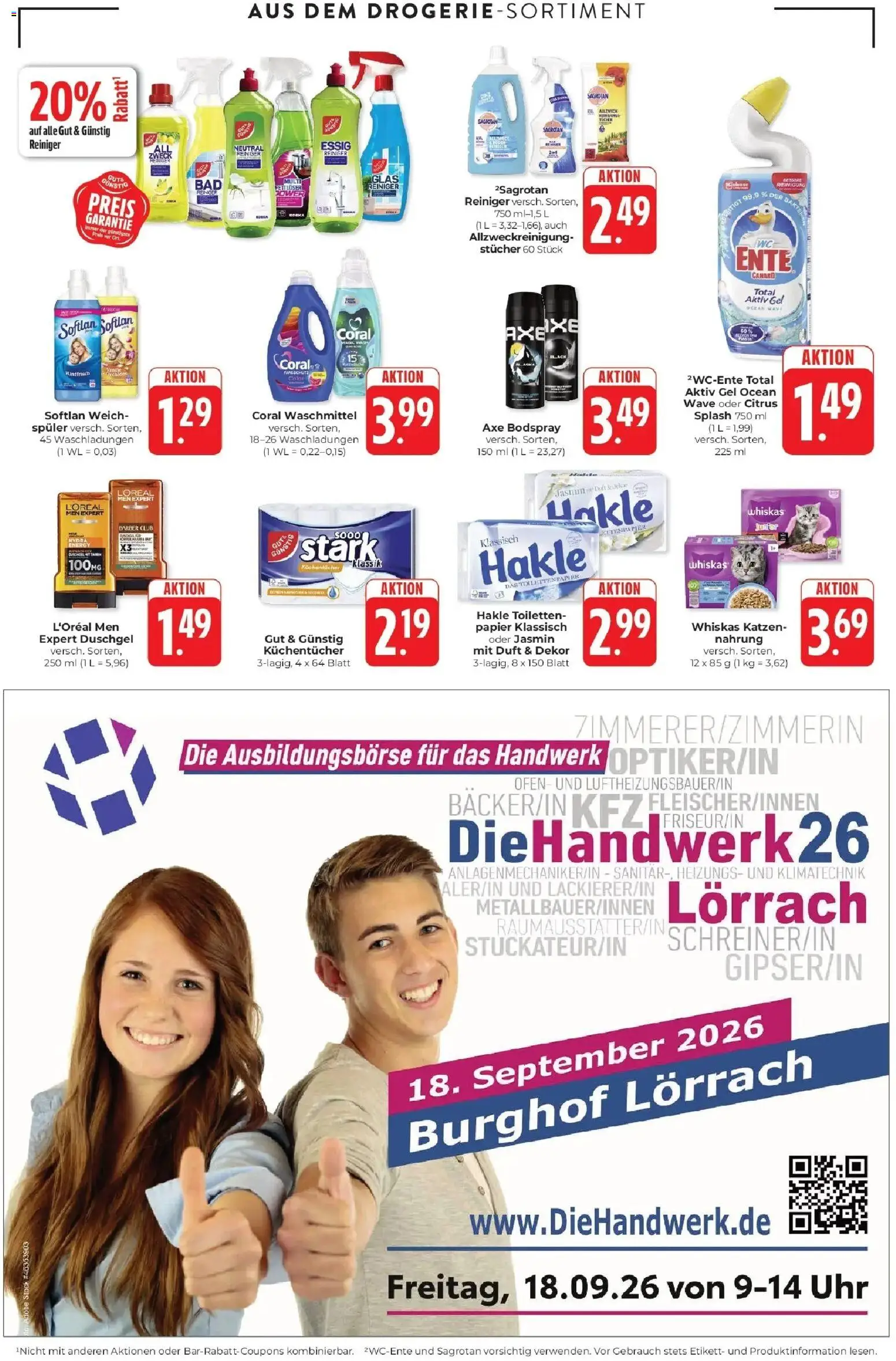 Edeka Prospekt Schliengen (ab 14.09.2026) » Angebote Online | Seite: 10 | Produkte: Energy, Coral waschmittel, Ente, Whiskas