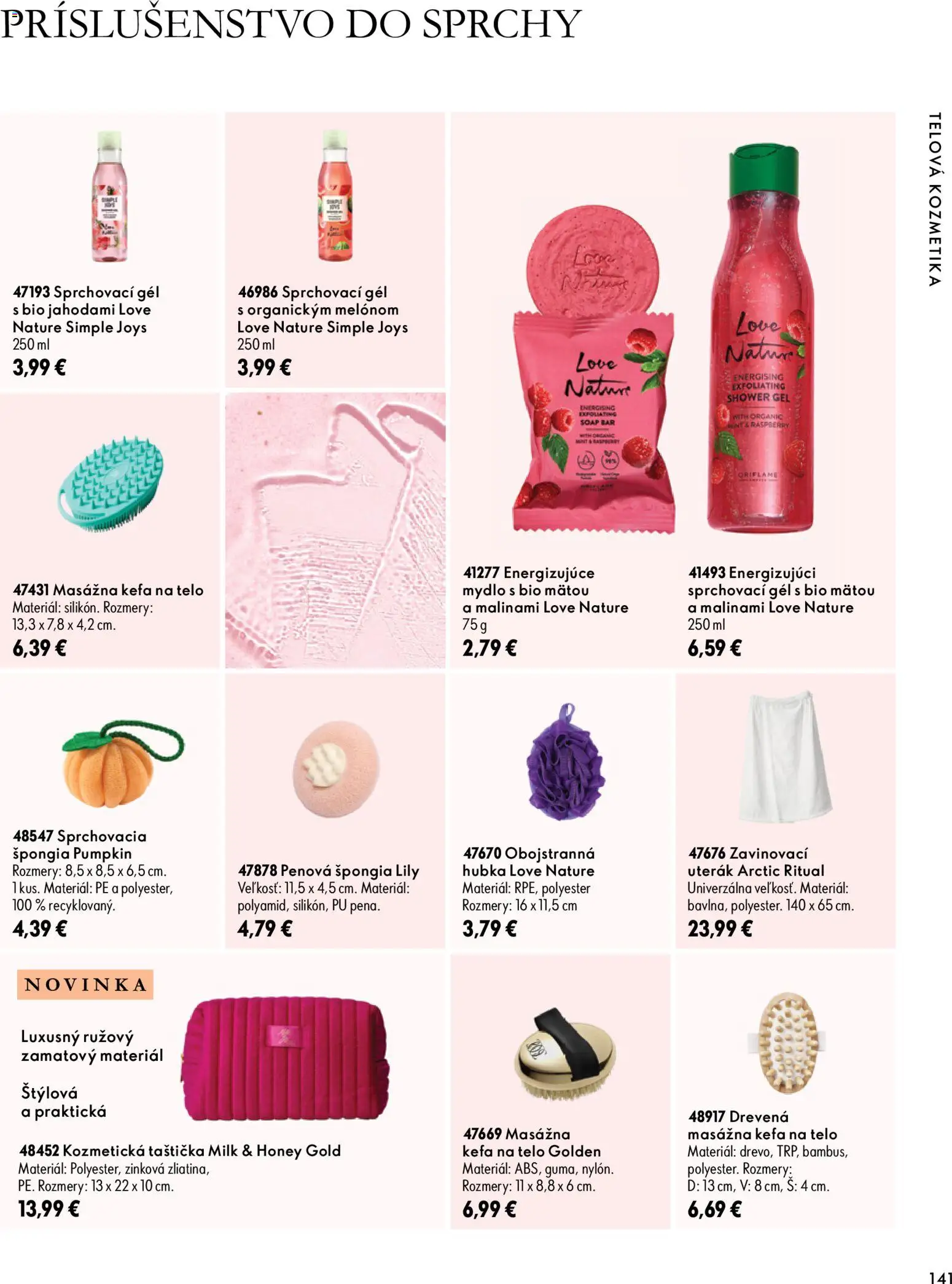 Nové Oriflame akcie – leták je platný od 30.09.2026 | Strana: 141 | Produkty: Uterák, Hubka, Kefa, Mydlo