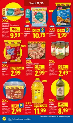LIDL - Prévisualisation de LIDL catalogue valide à partir de 22/10/2026 | Page: 26 | Produits: Frites, Huile d'olive vierge extra, Huile de tournesol, Pizza