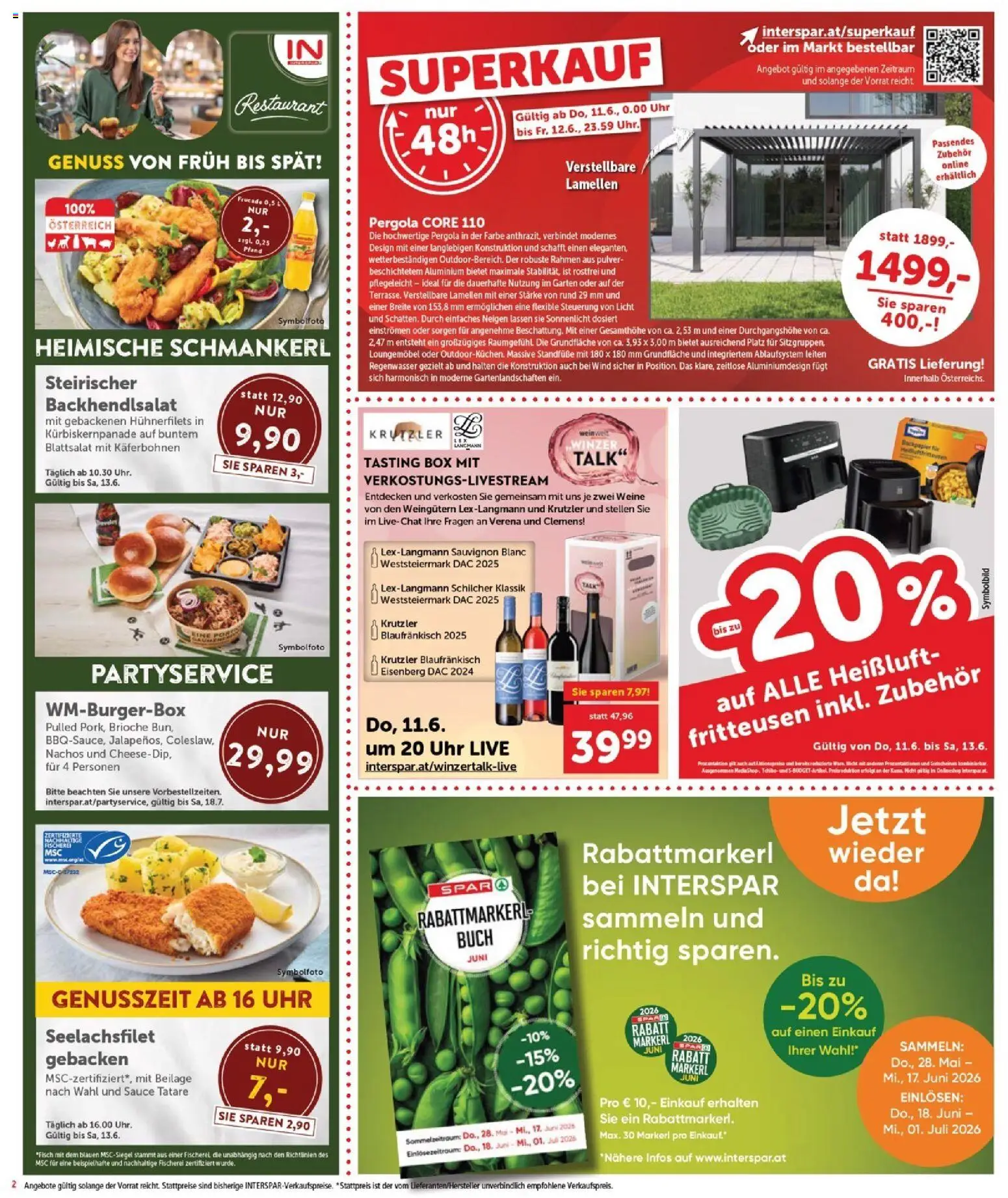 Interspar Flugblatt - Burgenland Nord gültig ab 11.06.2026 | Seite: 2 | Produkte: Uhr, Box, Fisch