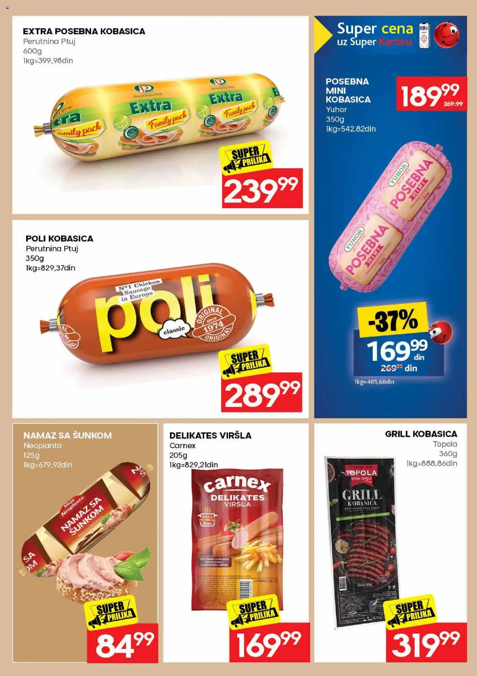 Idea katalog - važi od 31.08.2026 | Strana: 13 | Proizvode: Namaz, Perutnina Ptuj, Kobasica