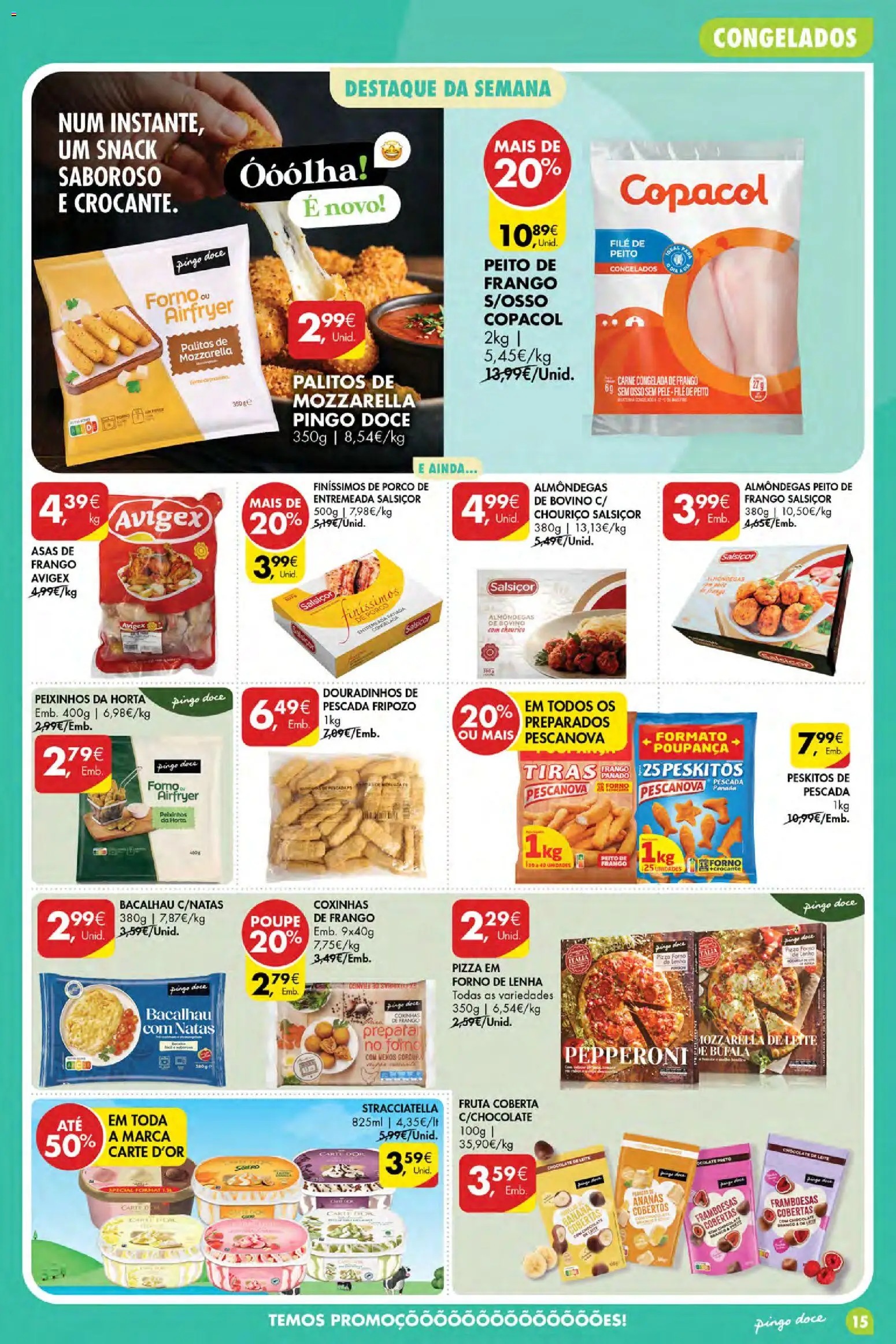 Pingo Doce folheto Poupe Esta Semana Açores │ válido de 01/10/2026 | Página: 15 | Produtos: Forno, Leite, Pizza, Chouriço
