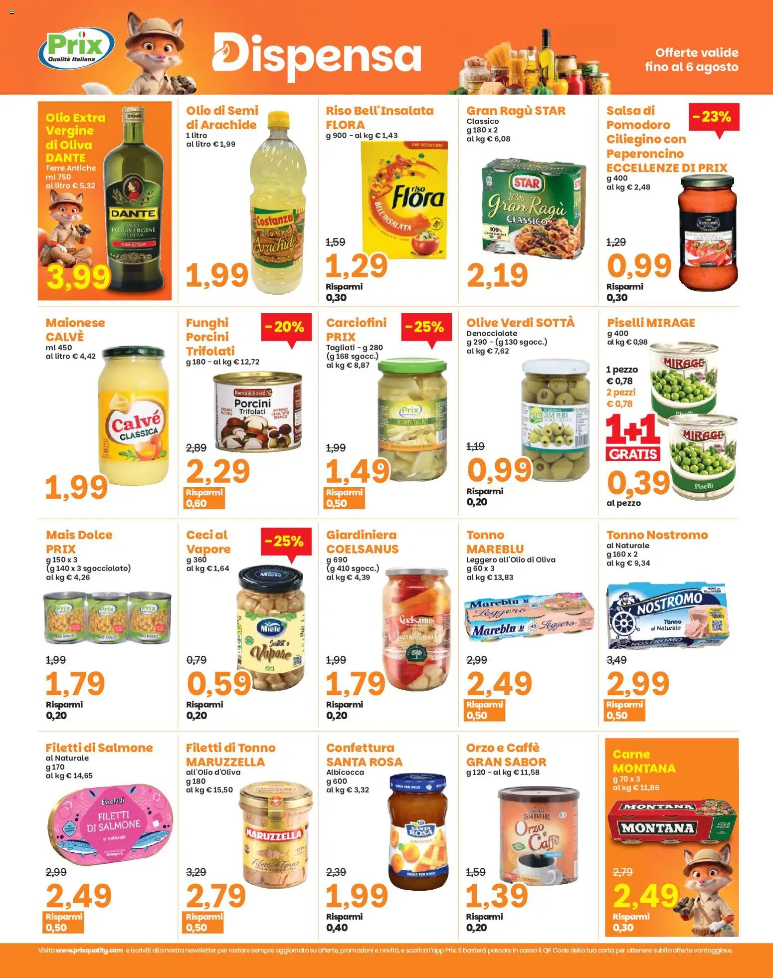 Volantino Prix del 28/07/2026 | Pagina: 20 | Prodotti: Maionese, Olio, Olive, Funghi