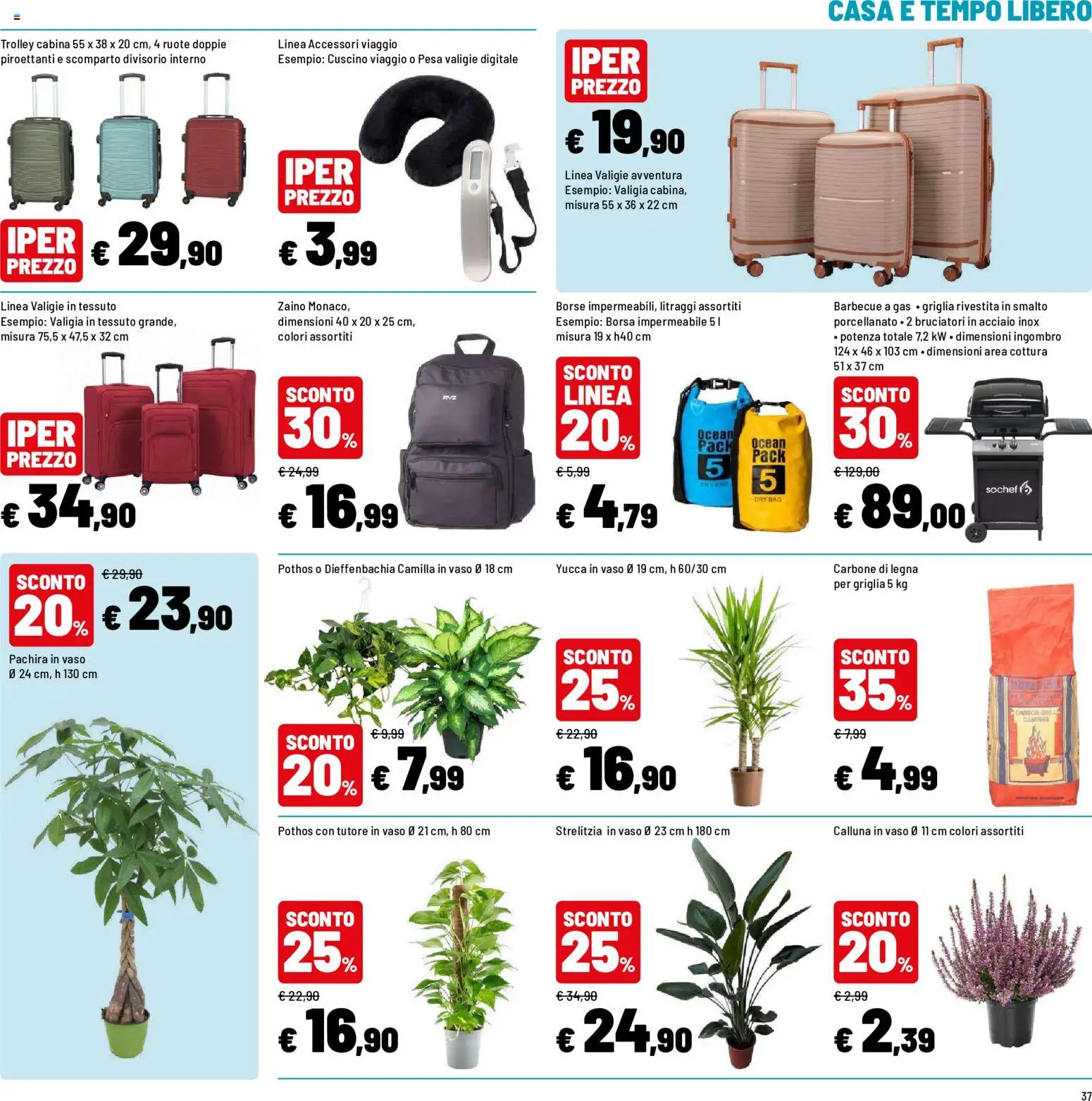 Volantino Iper del 19/08/2026 | Pagina: 37 | Prodotti: Carbone, Barbecue a gas, Griglia, Cuscino
