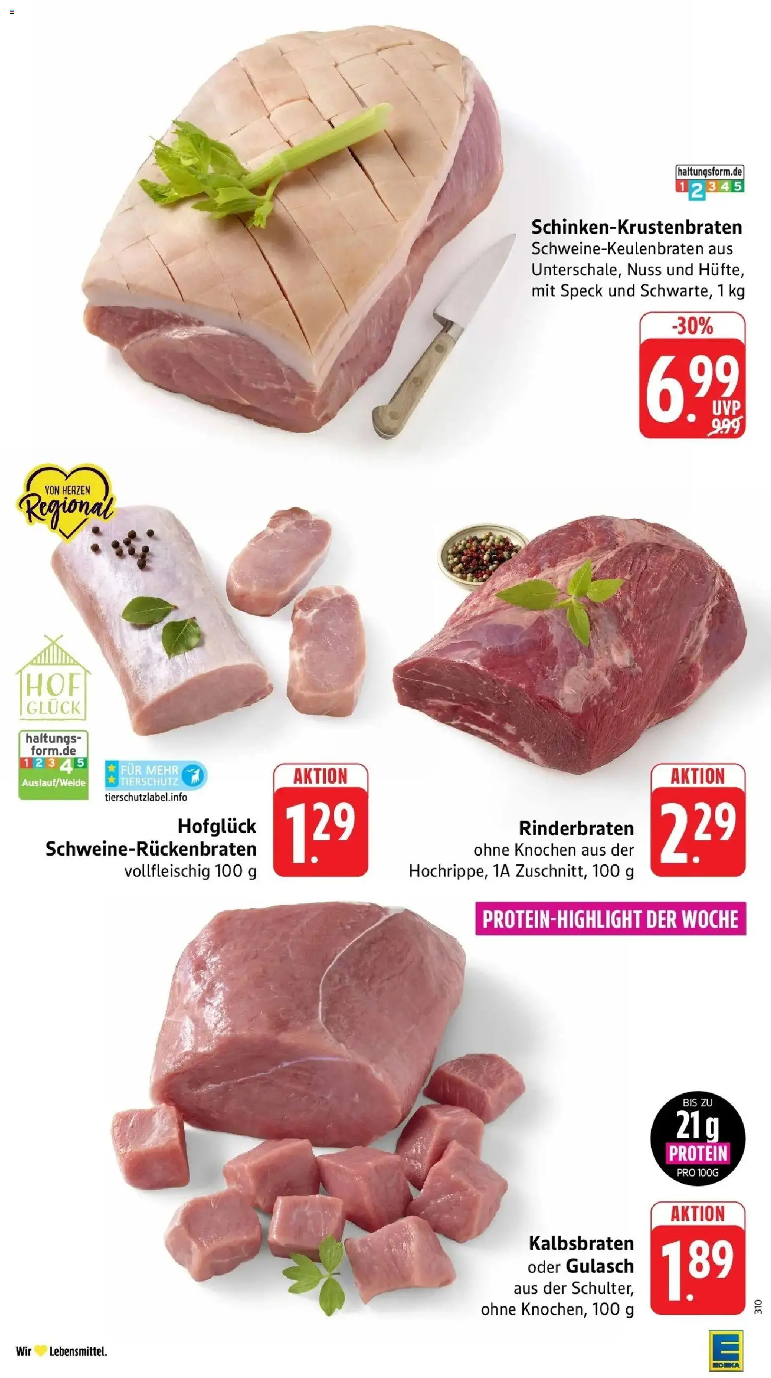 Edeka Prospekt Mühlheim / Donau (ab 21.09.2026) » Angebote Online | Seite: 5 | Produkte: Rinderbraten, Gulasch