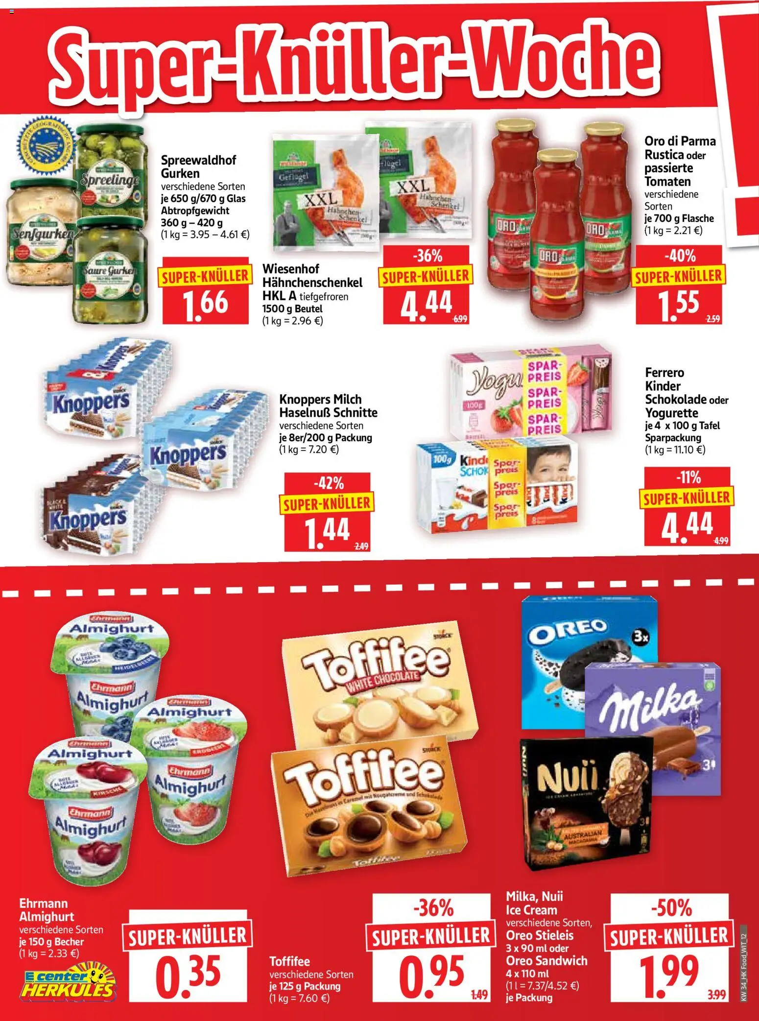HERKULES Prospekt – gültig ab 17.08.2026 | Seite: 12 | Produkte: Schokolade, Milka, Toffifee, Knoppers