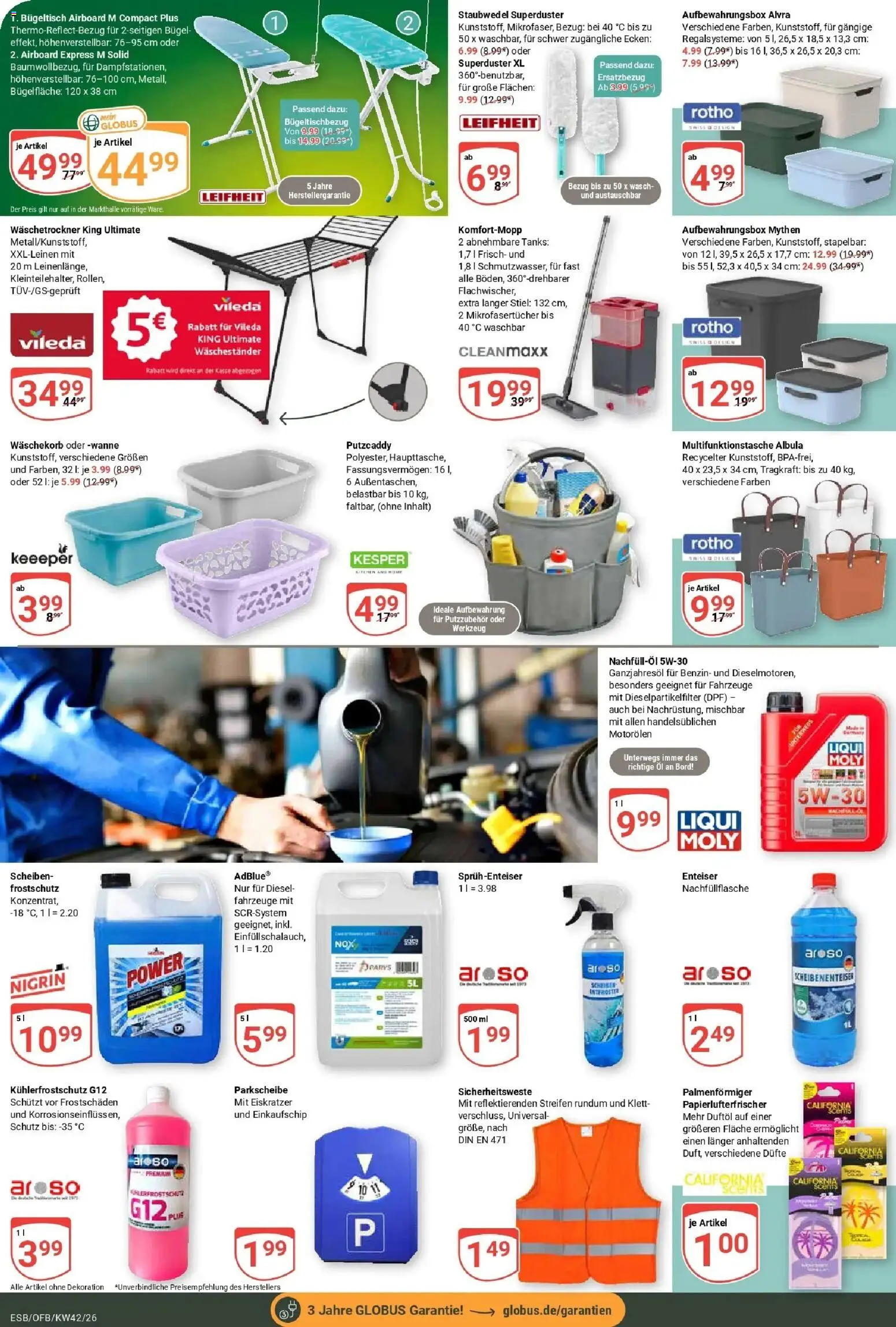 Globus Prospekt Eschborn (ab 12.10.2026) » Angebote online | Seite: 23 | Produkte: Öl, Waschestander