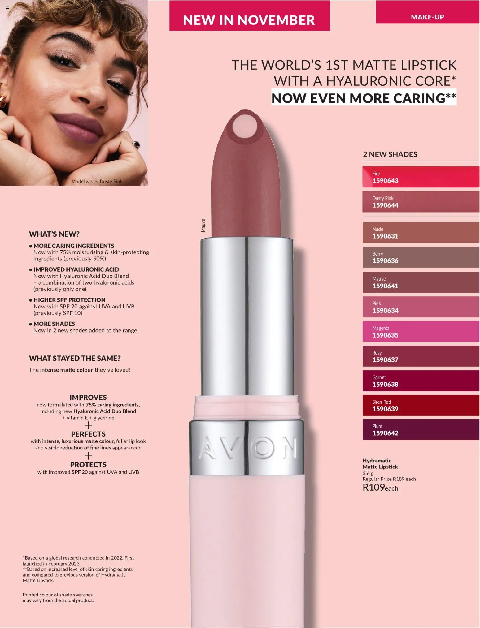 New Avon catalogue – valid from 01/10/2026 | Page: 15 | Products: Ingredients, Lipstick