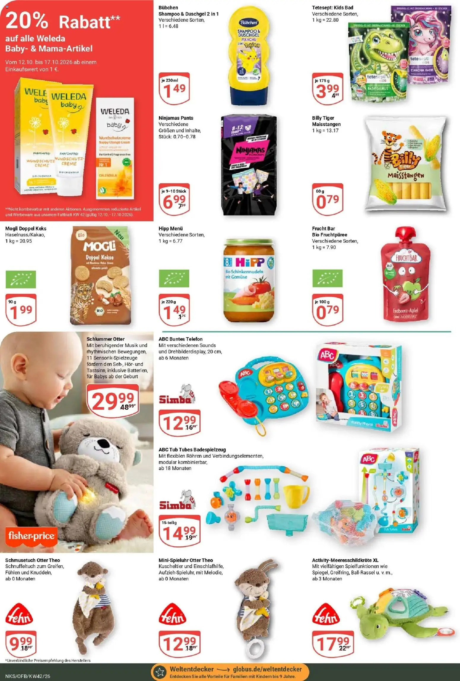 Globus Prospekt Neunkirchen (ab 12.10.2026) » Angebote online | Seite: 22 | Produkte: Shampoo, Duschgel, Kekse, Telefon