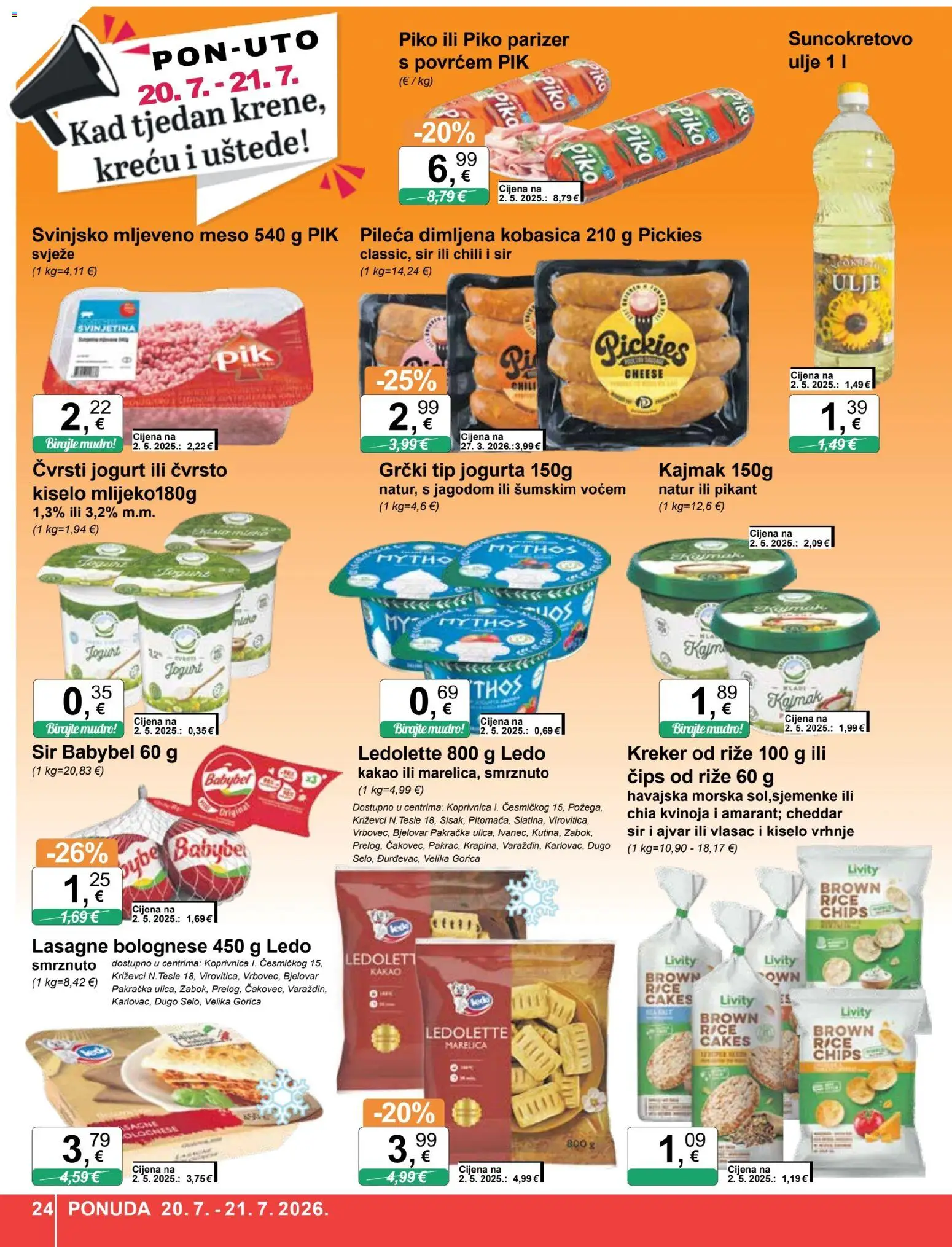 KTC katalog | vrijedi od 15.07.2026 | Stranica: 24 | Proizvodi: Kvinoja, Ulje, Kiselo vrhnje, Ledo