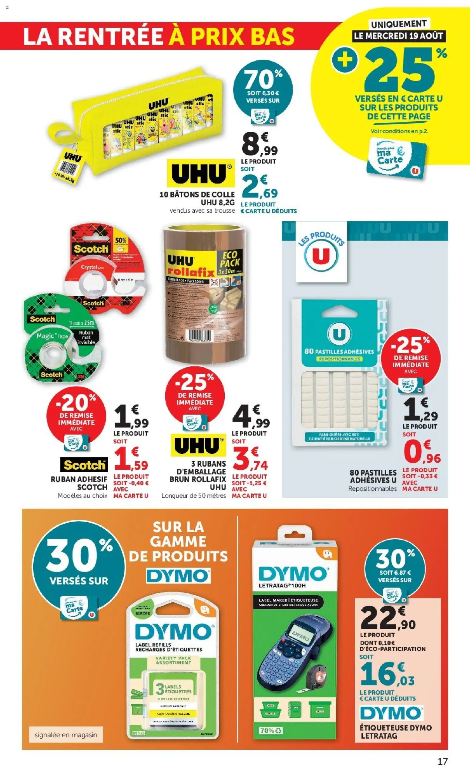 {H1} | Page: 17 | Produits: Étiqueteuse, Étiqueteuse dymo, Colle