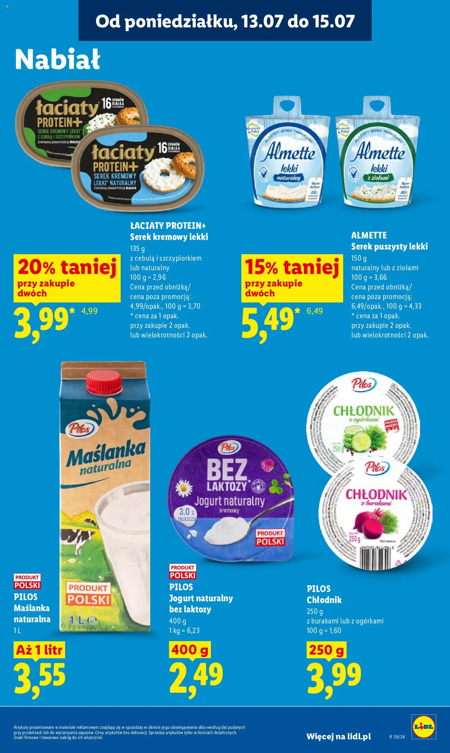 Lidl Polsko leták od 13.07.2026 | Strana: 73 | Produkty: Jogurt, Protein