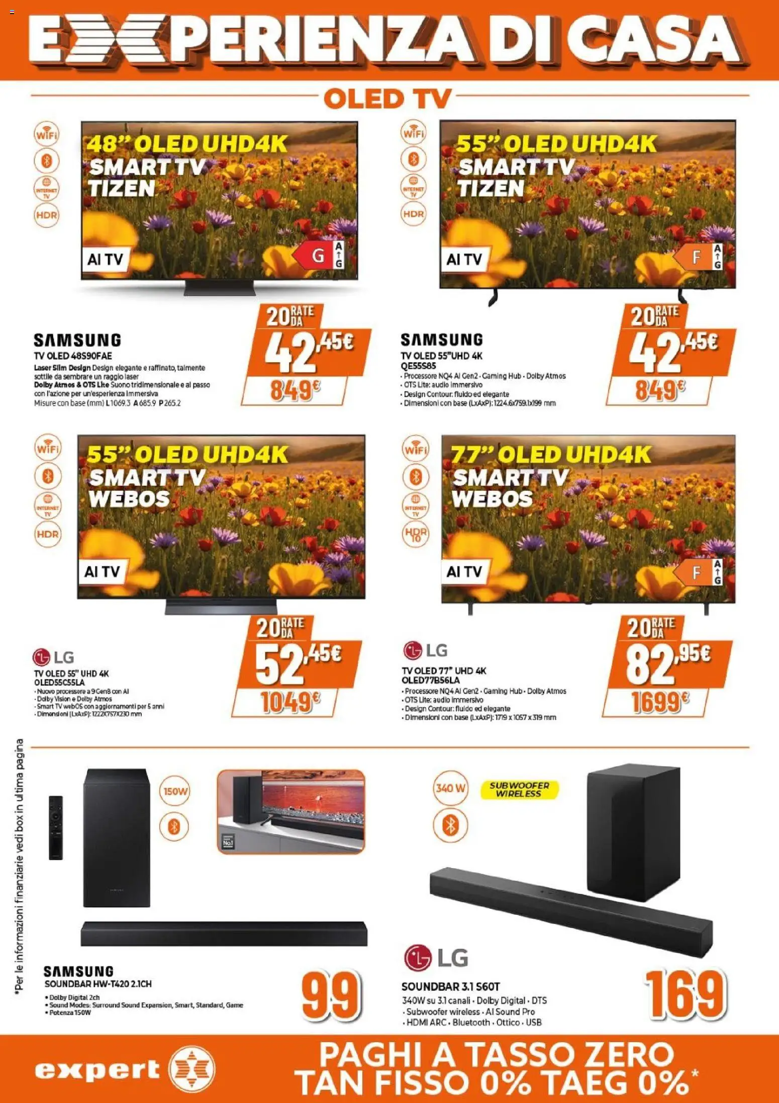 Volantino Expert del 09.04.2026 | Pagina: 16 | Prodotti: Soundbar, TV, Audio, Samsung