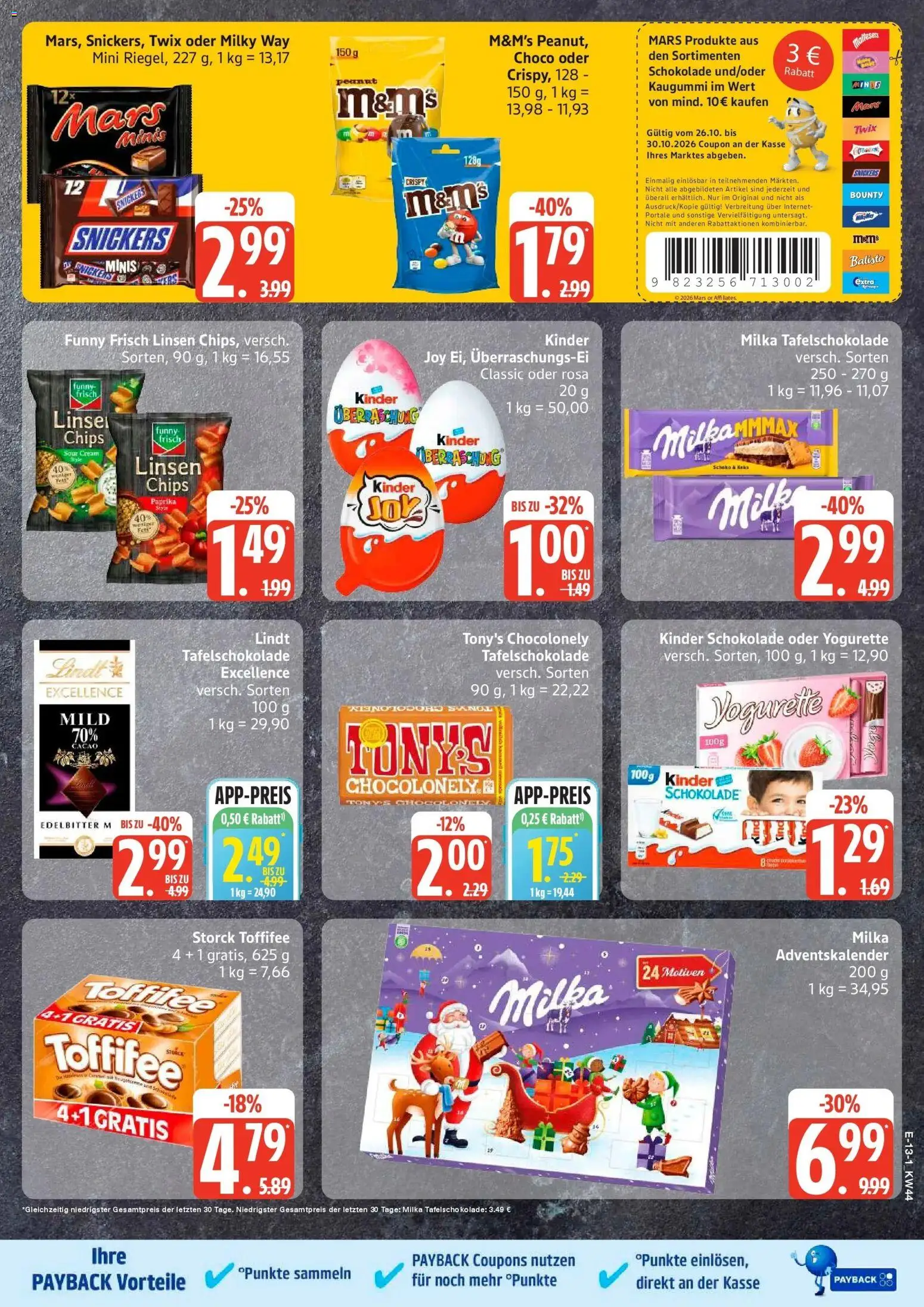 Edeka Prospekt Hamburg (ab 26.10.2026) » Angebote Online | Seite: 19 | Produkte: Kinder schokolade, Schokolade, Snickers, Mars
