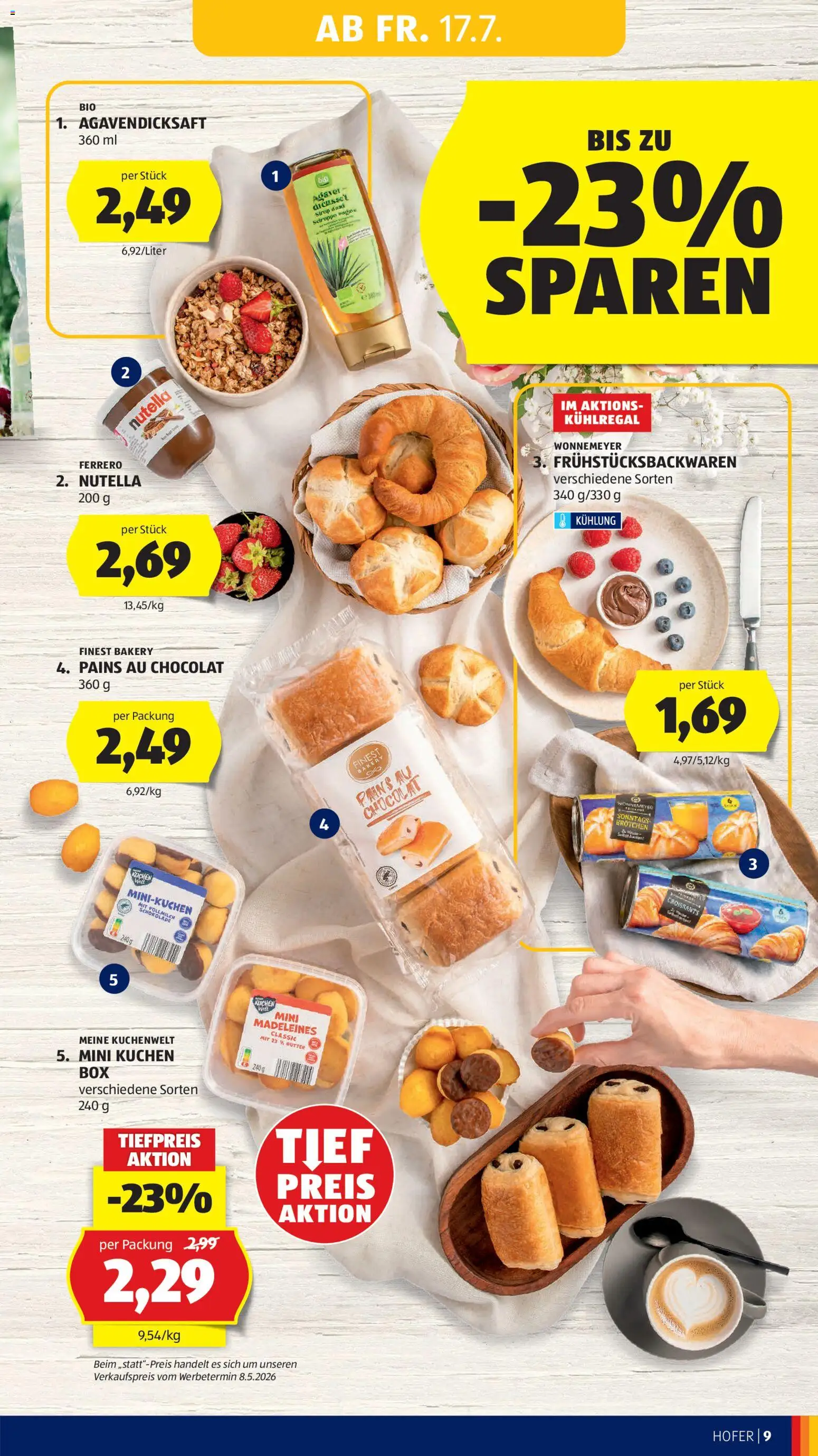 Hofer Flugblatt gültig ab 17.07.2026 | Seite: 13 | Produkte: Nutella, Vollmilch, Box, Butter