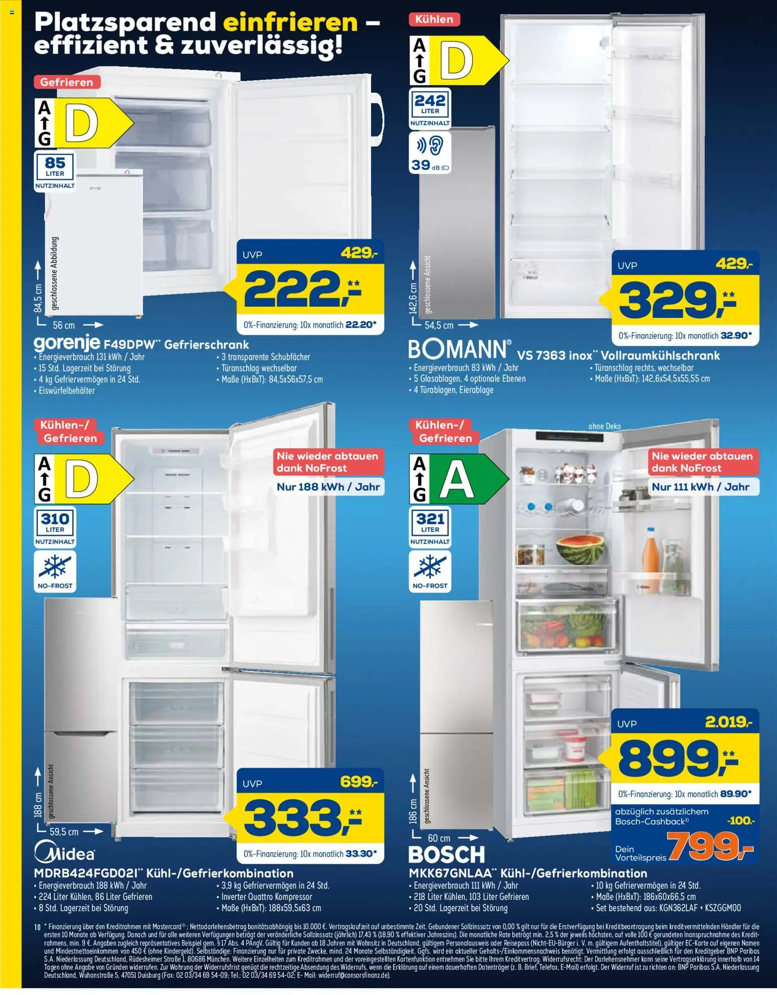 Euronics Unsere aktuelle Beilage – gültig ab 27.06.2026 | Seite: 10 | Produkte: Bosch, Gorenje, Gefrierschrank