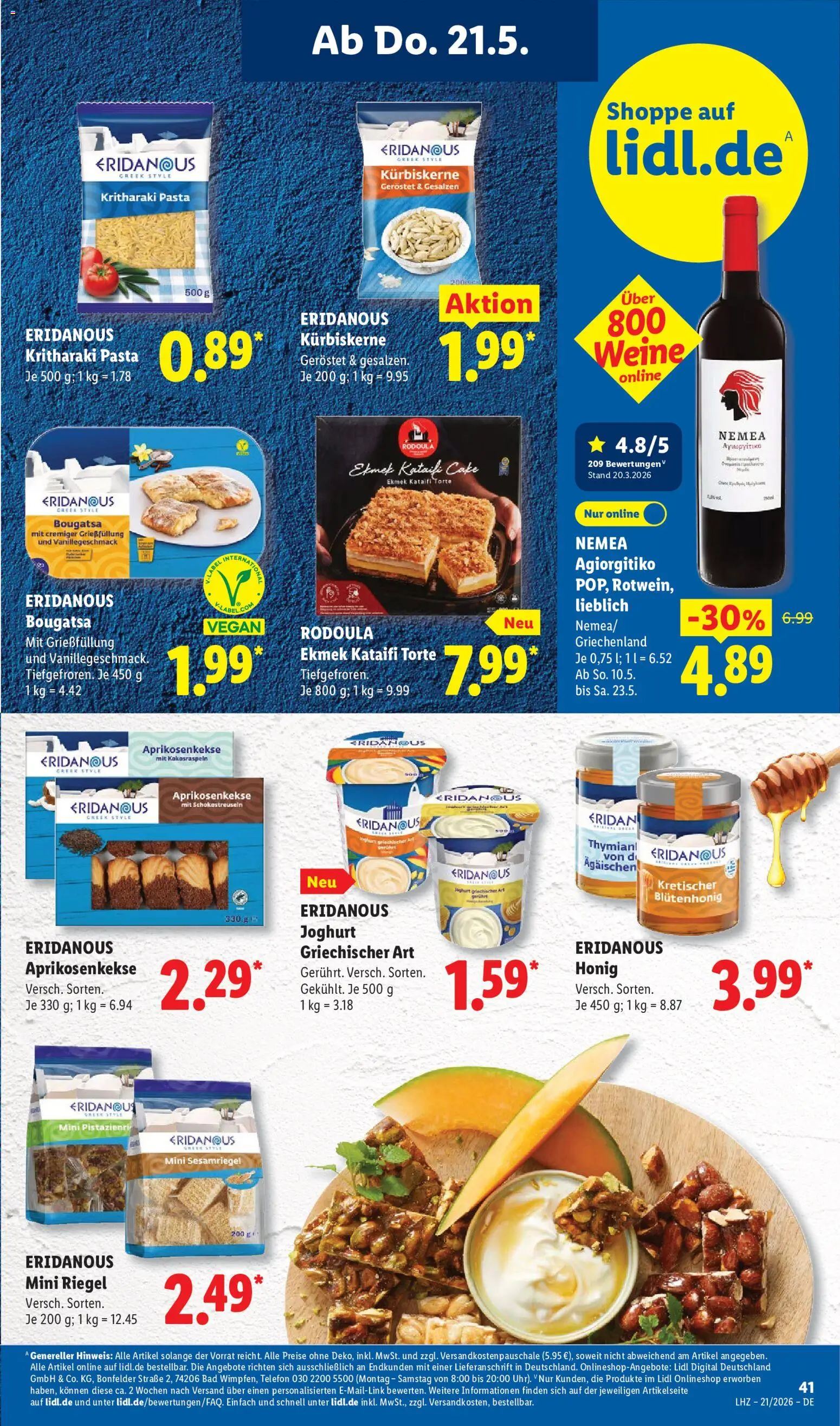 Lidl Prospekt – gültig ab 18.05.2026 | Seite: 57 | Produkte: Joghurt, Bad, Pasta, Telefon