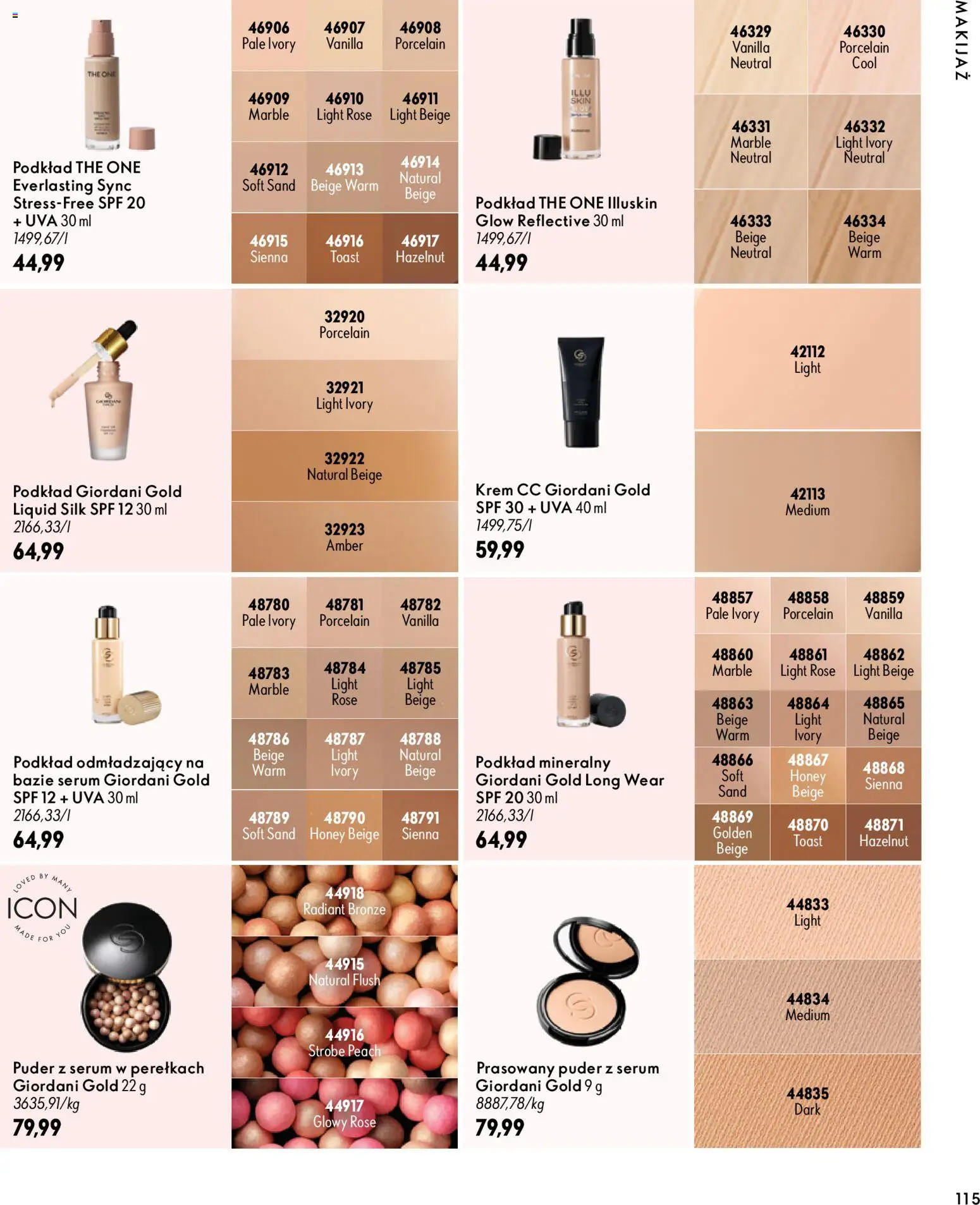 Oriflame Katalog 14 2026 od 30.09.2026 | Strona: 115 | Produkty: Makijaż, Puder, Krem CC, Krem