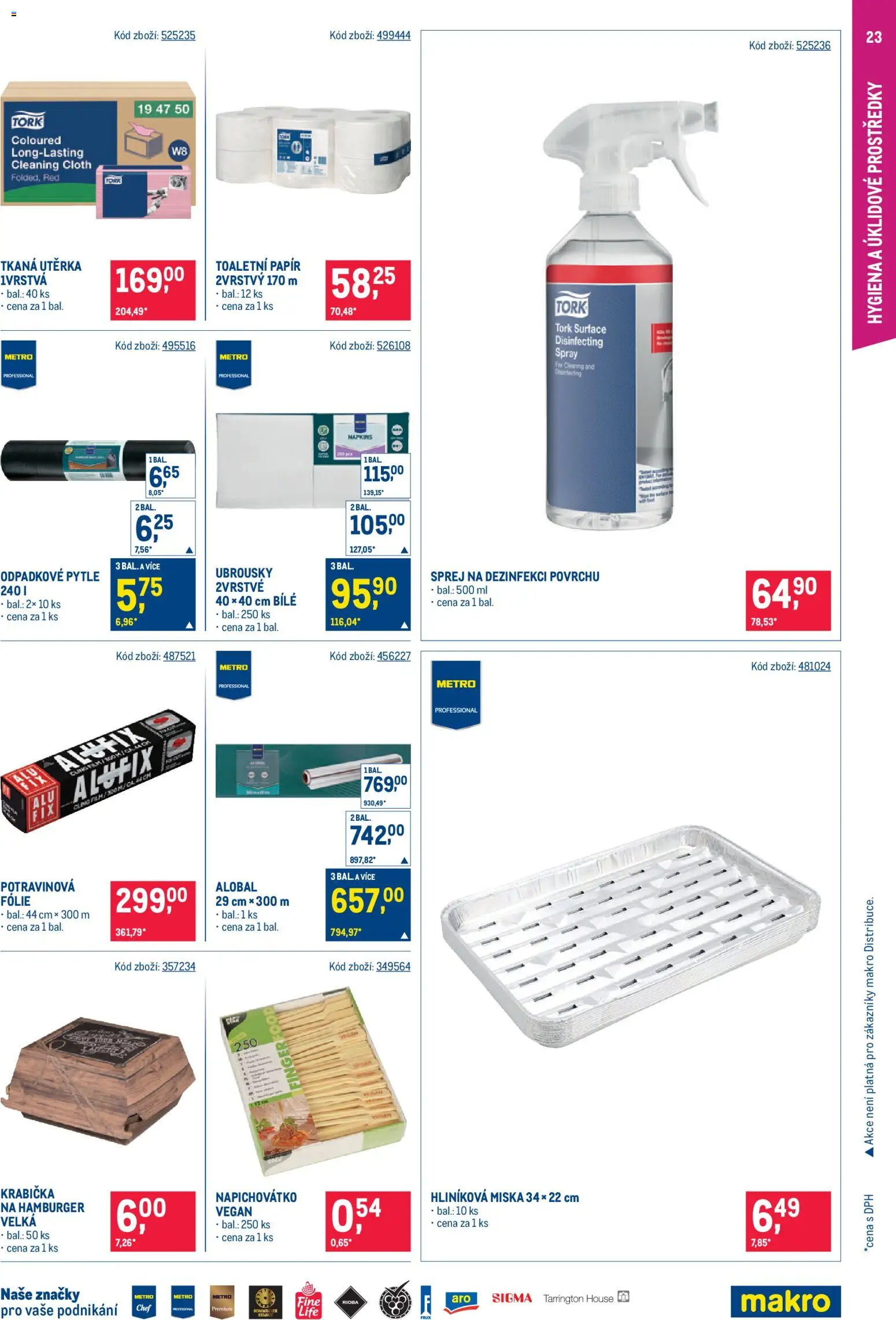 Makro leták - Gastronomie od 20.05.2026 | Strana: 23 | Produkty: Krabička, Ubrousky, Alobal, Utěrka