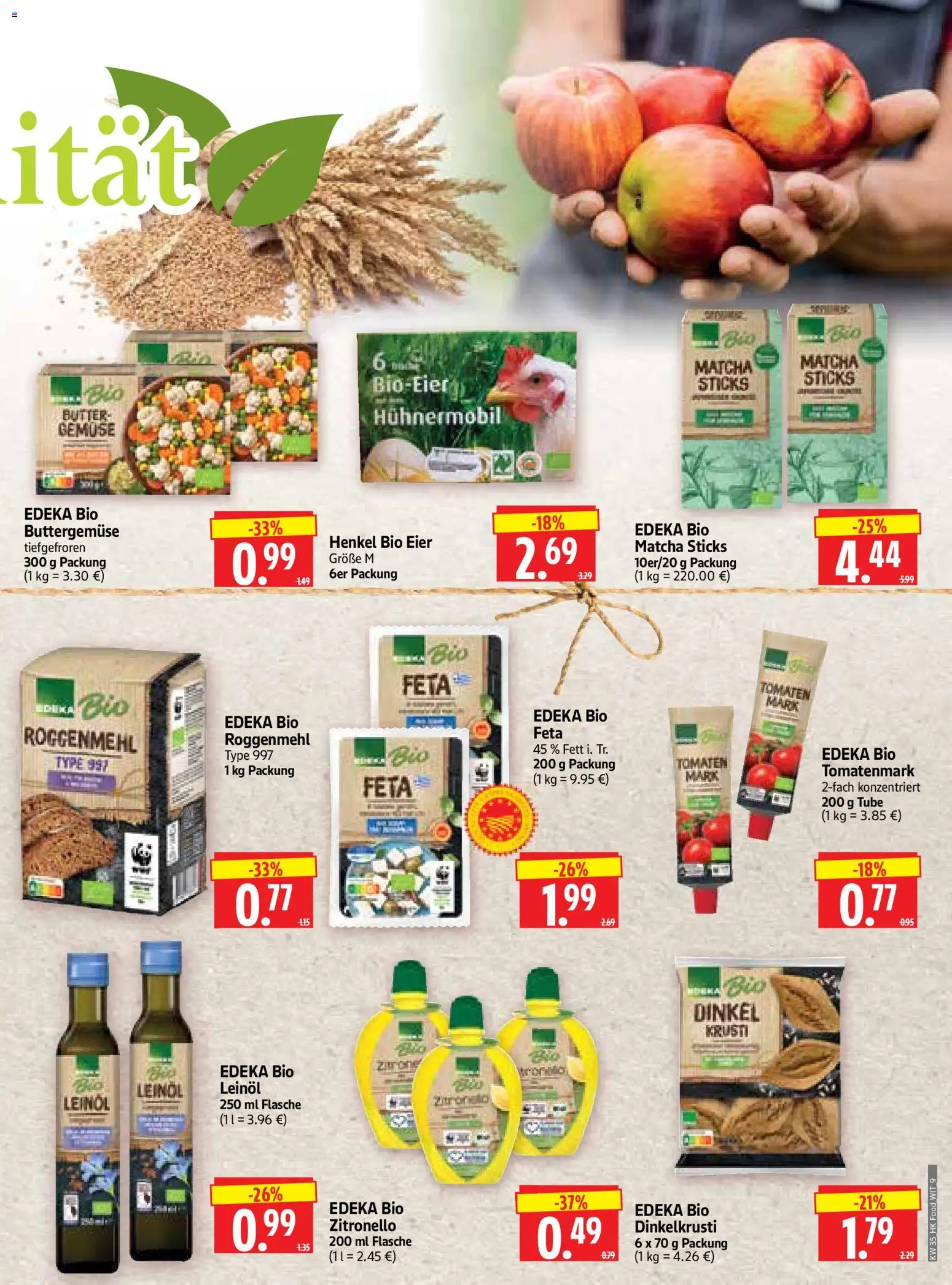 HERKULES Prospekt – gültig ab 24.08.2026 | Seite: 9 | Produkte: Butter, Eier, Leinöl, Gemüse