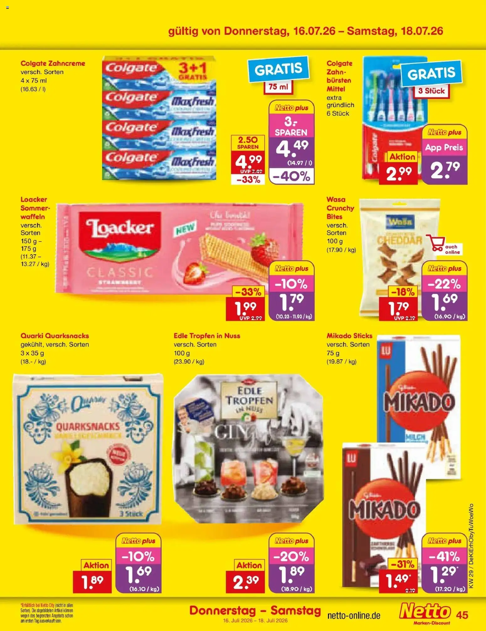 Netto Marken-Discount Prospekt Buttenwiesen – gültig ab 13.07.2026 | Seite: 65 | Produkte: Milch, Waffeln