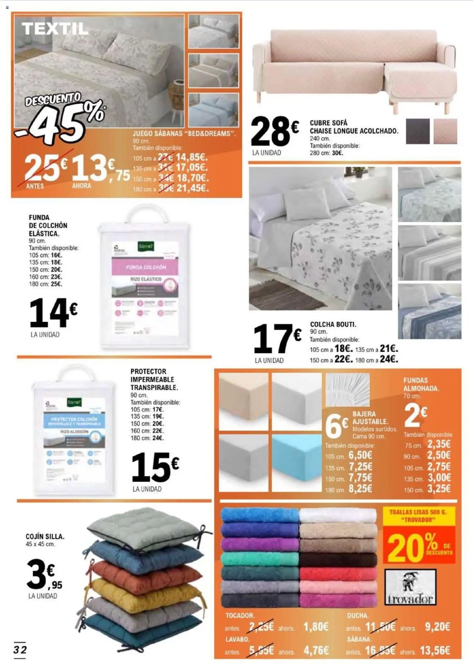 E.Leclerc folleto Salamanca │ válido desde el 17.06.2026 | Página: 32 | Productos: Colchon, Cama, Sofá, Colcha