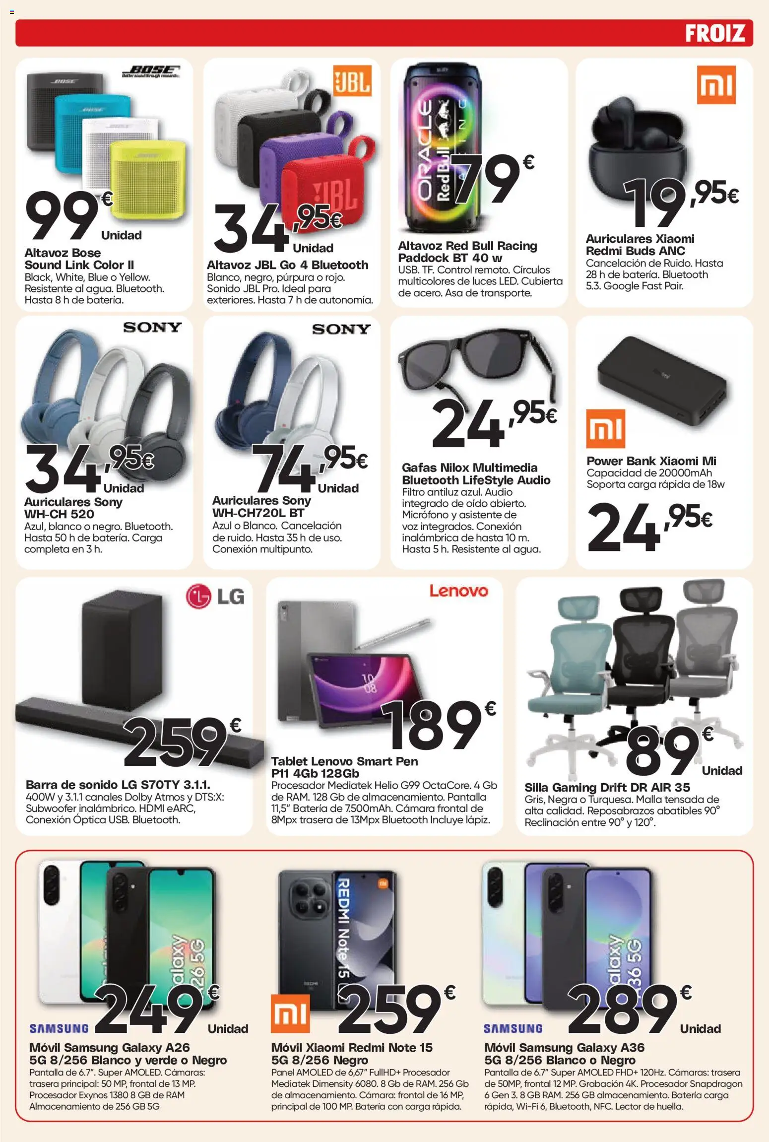 Froiz - Folleto Hiper │ válido desde el 25/06/2026 | Página: 3 | Productos: Καλαμάρι, Auriculares, Cámara, Micrófono