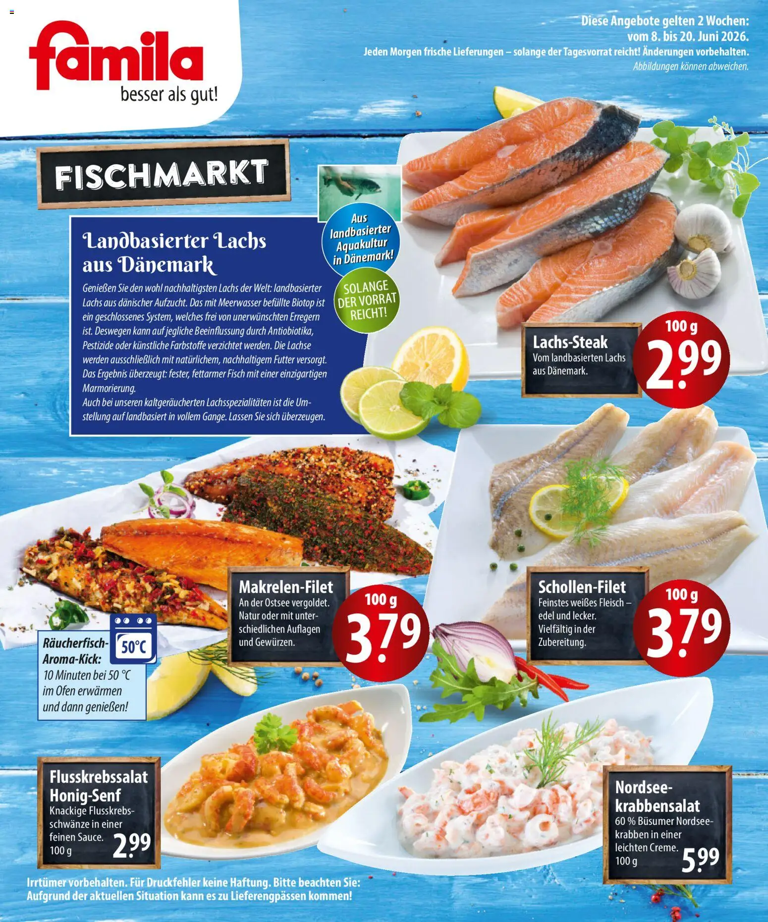 Famila  Fischmarkt – gültig ab 08.06.2026 | Seite: 2 | Produkte: Creme, Fisch, Lachs, Fleisch