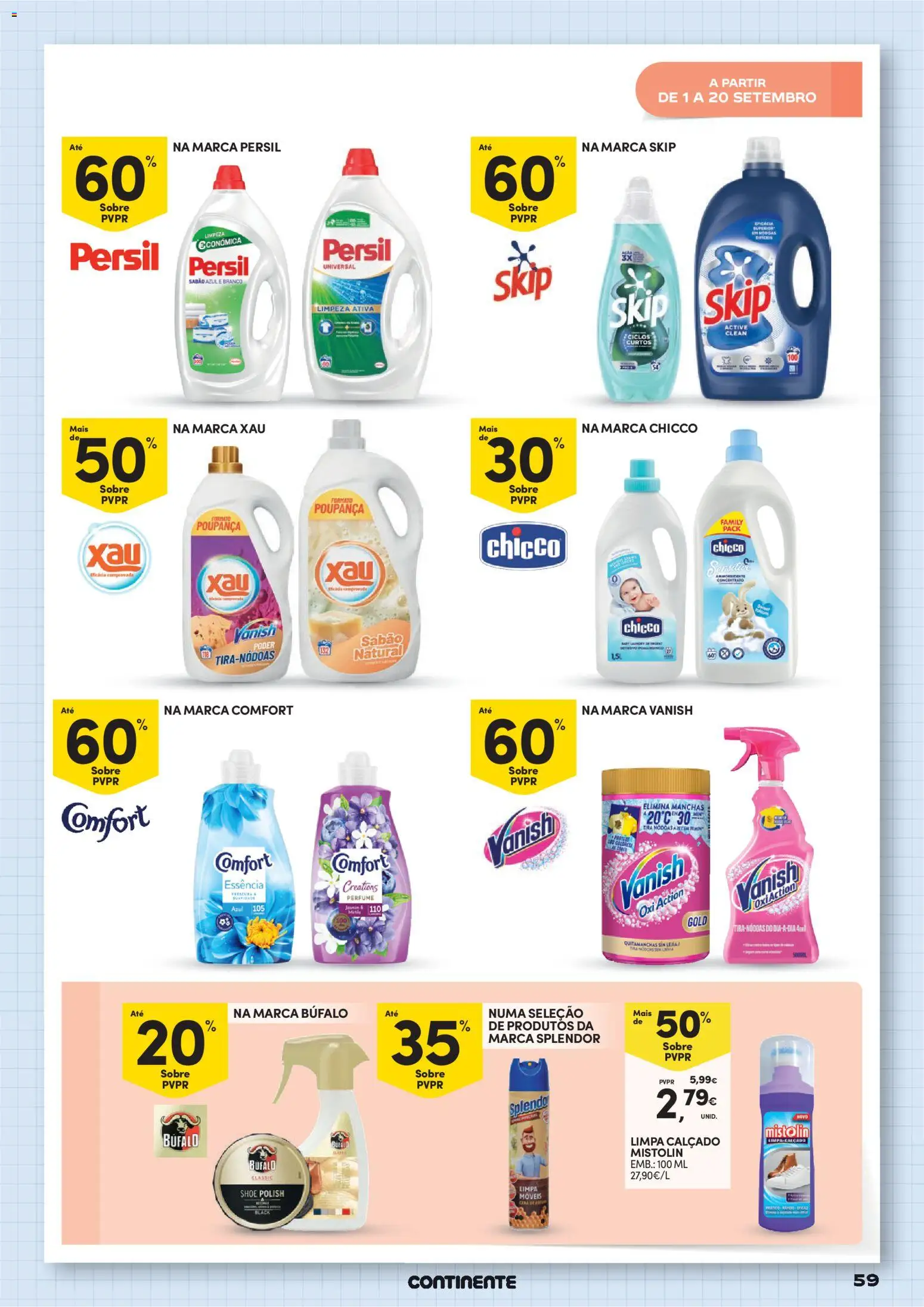 Continente Regresso às Aulas Na escola de toda a gente │ válido de 11/08/2026 | Página: 59 | Produtos: Perfume, Sabão, Limpa móveis, Persil