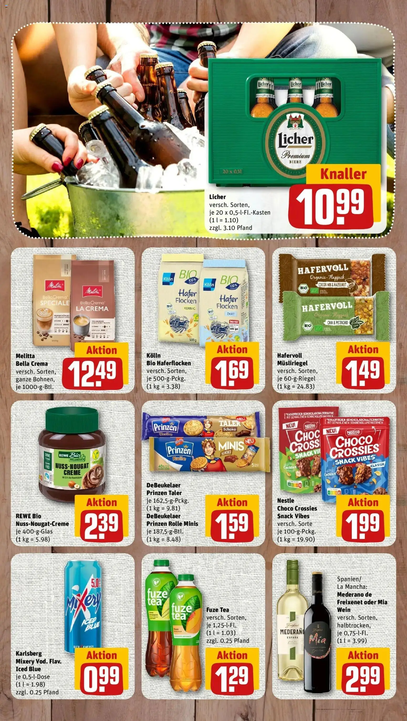 REWE Prospekt ab 10.08.2026 zum Blättern » Angebote | Seite: 7 | Produkte: Melitta, Fuze tea, Bier, Flocken