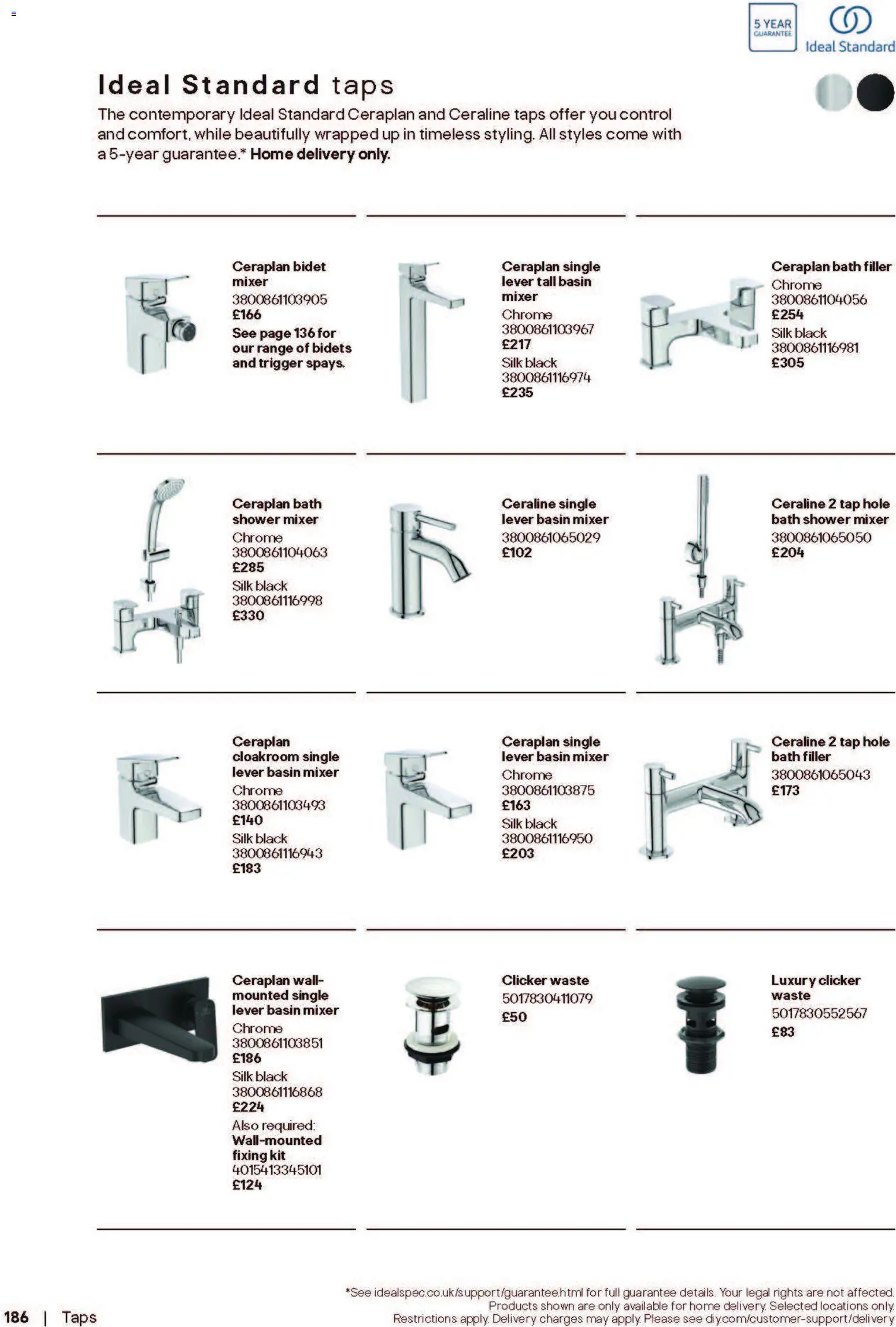 {H1} | Page: 186 | Products: Bath, Shower, Mixer