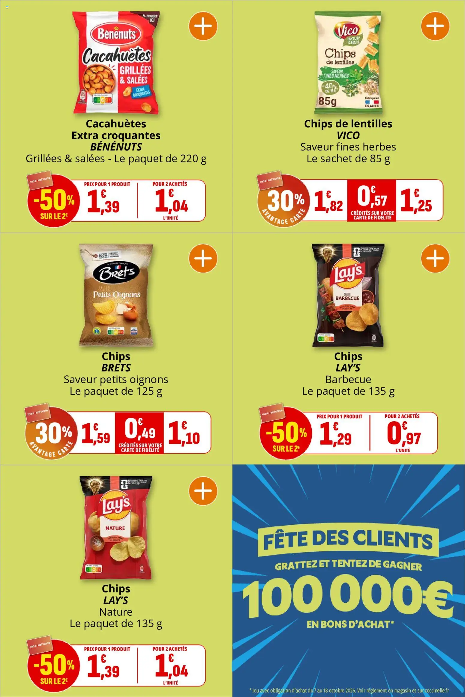 {H1} | Page: 29 | Produits: Lentilles, Cacahuètes, Oignons, Chips