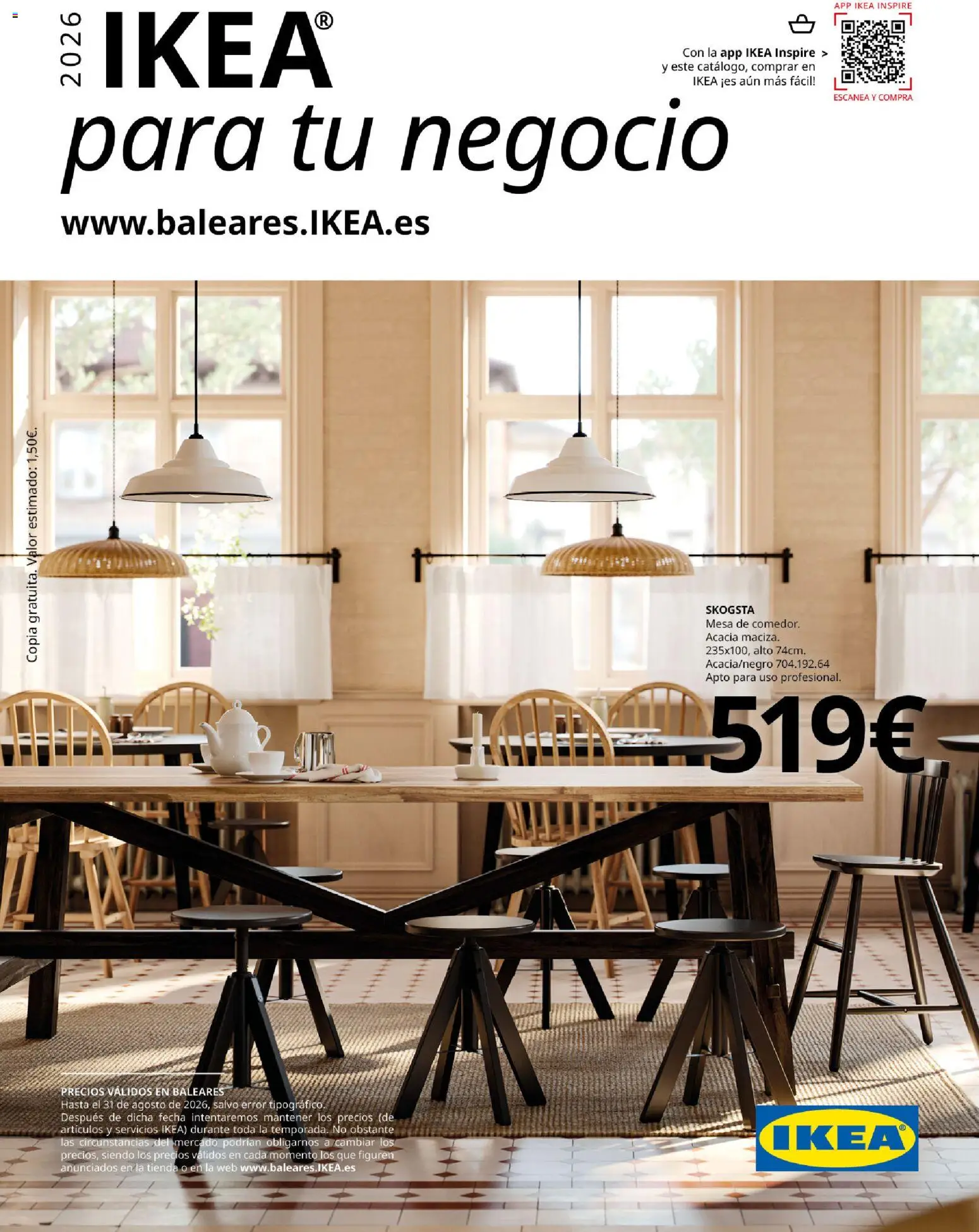 Catálogo IKEA para tu negocio │ válido desde el 01.02.2026 | Página: 1 | Productos: Mesa