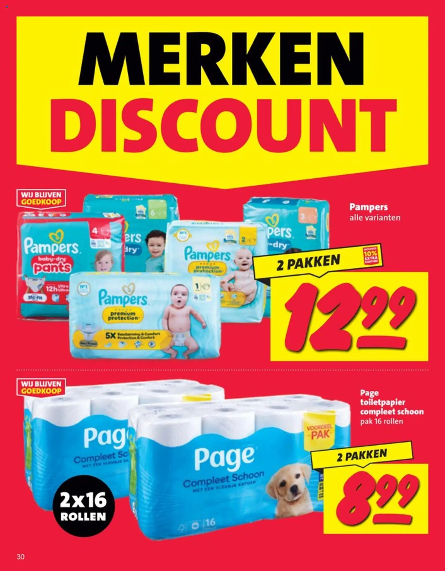 {H1} | Pagina: 30 | Producten: Pampers, Toiletpapier
