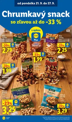 Lidl leták platný od 21.09.2026 | Strana: 37 | Produkty: Oriešky, Kešu, Pistácie, Mandle