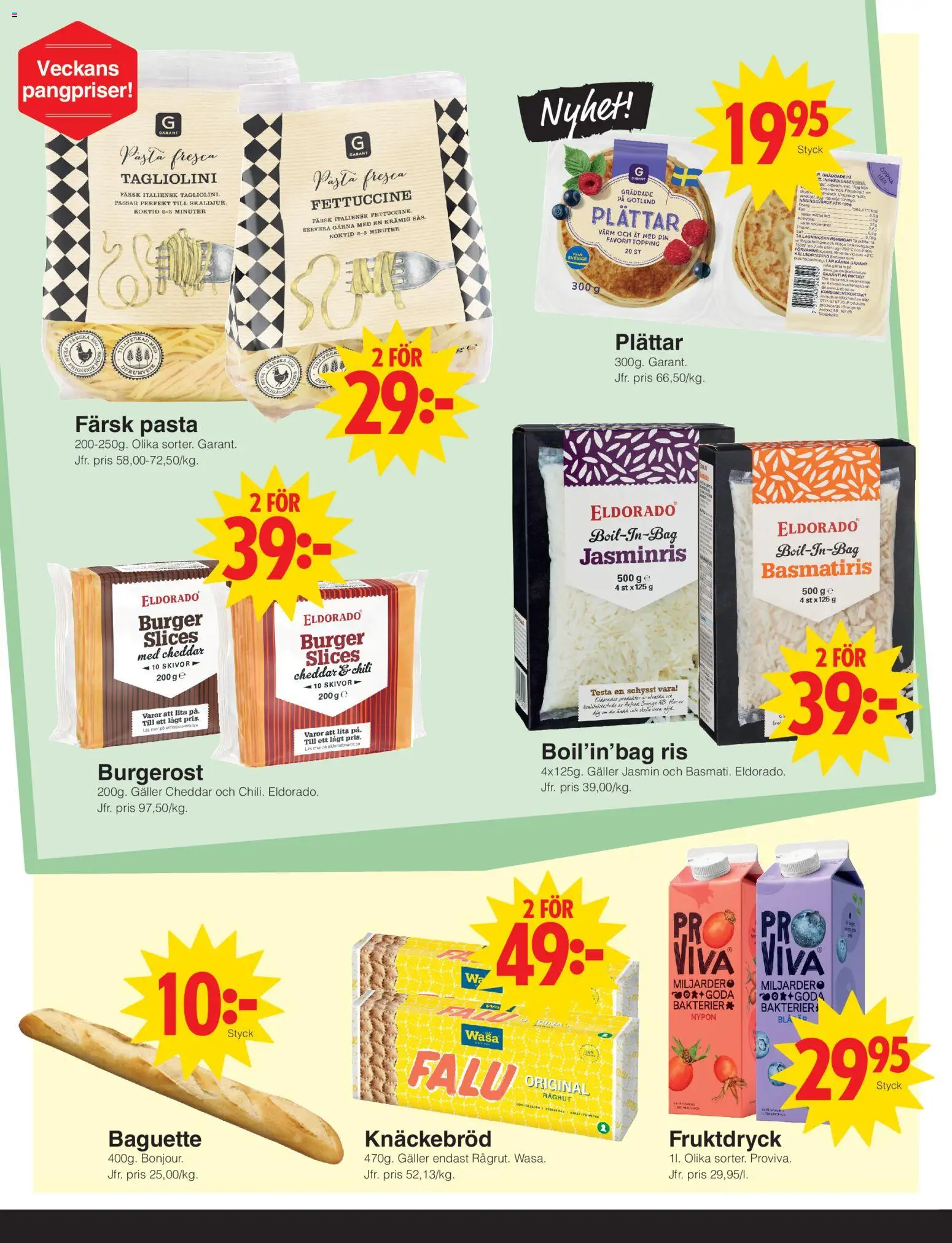 Matöppet reklamblad aktuell från 10/08/2026 | Sida: 2 | Produkter: Baguette, Galler, Knäckebröd, Pasta
