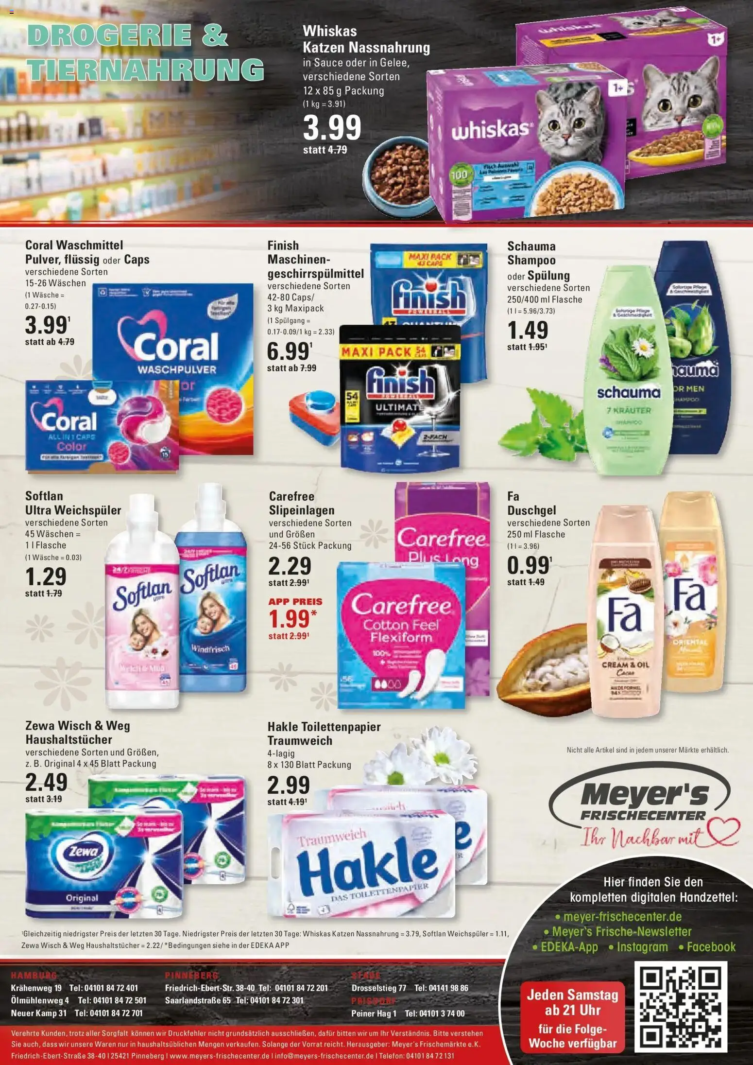 Edeka Prospekt Prisdorf (ab 10.08.2026) » Angebote Online | Seite: 20 | Produkte: Coral, Finish, Waschmittel, Geschirrspülmittel