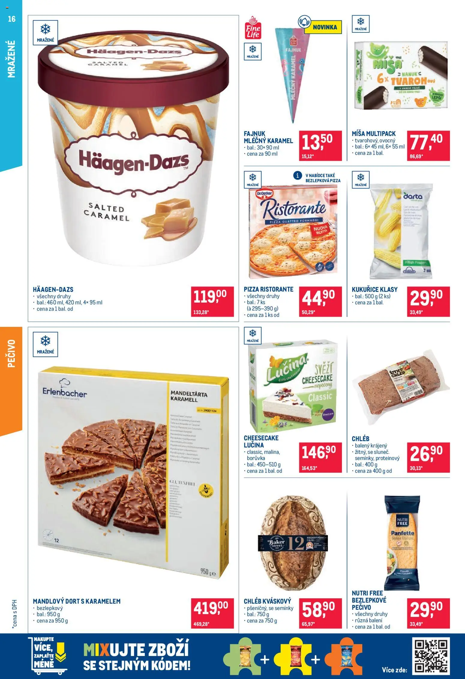 Makro leták - Pro milovníky jídla od 03.06.2026 | Strana: 16 | Produkty: Chléb, Pizza, Pizza Ristorante, Cheesecake