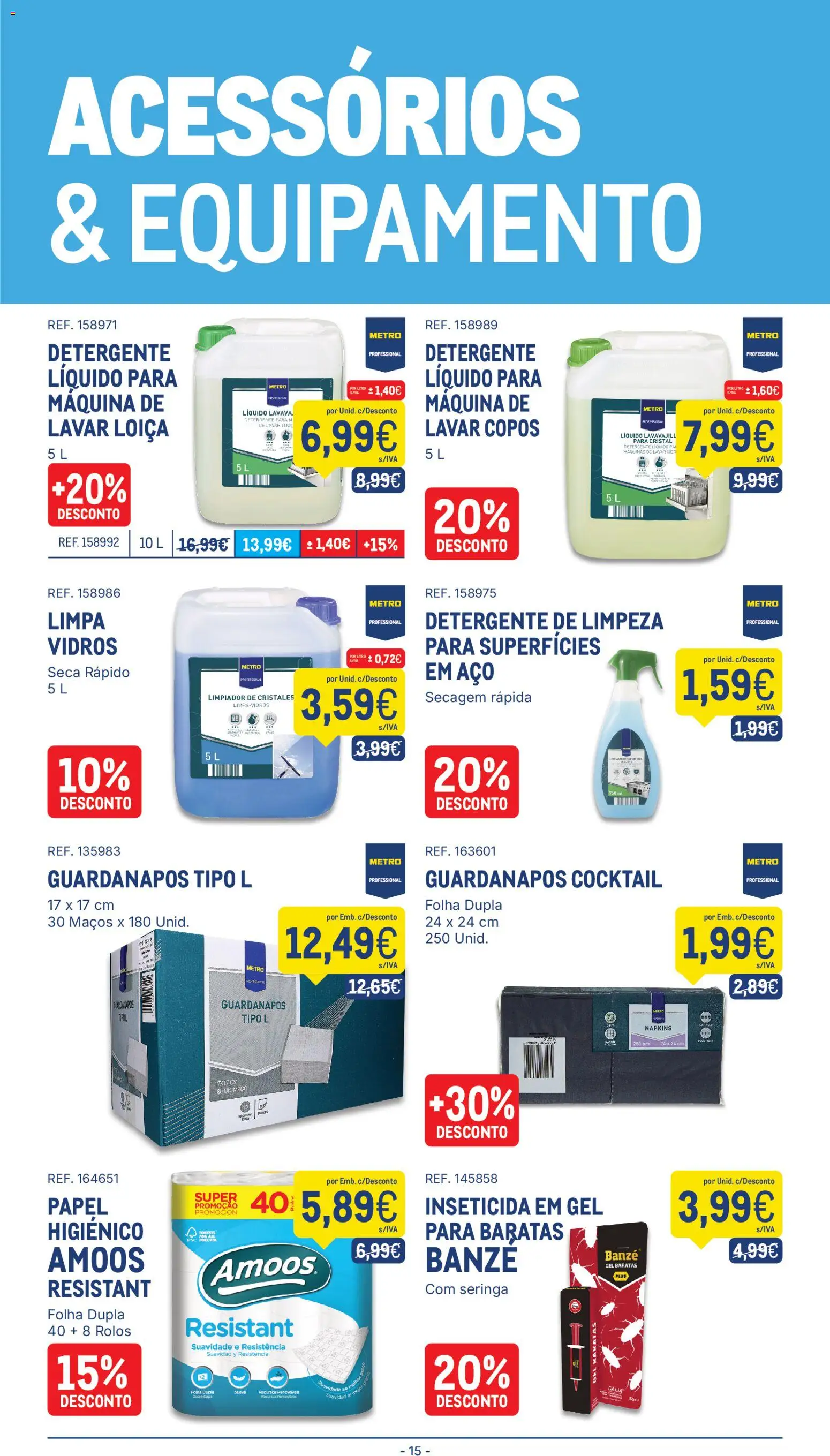Makro folheto │ válido de 13/10/2026 | Página: 15 | Produtos: Copos, Inseticida, Detergente, Pá