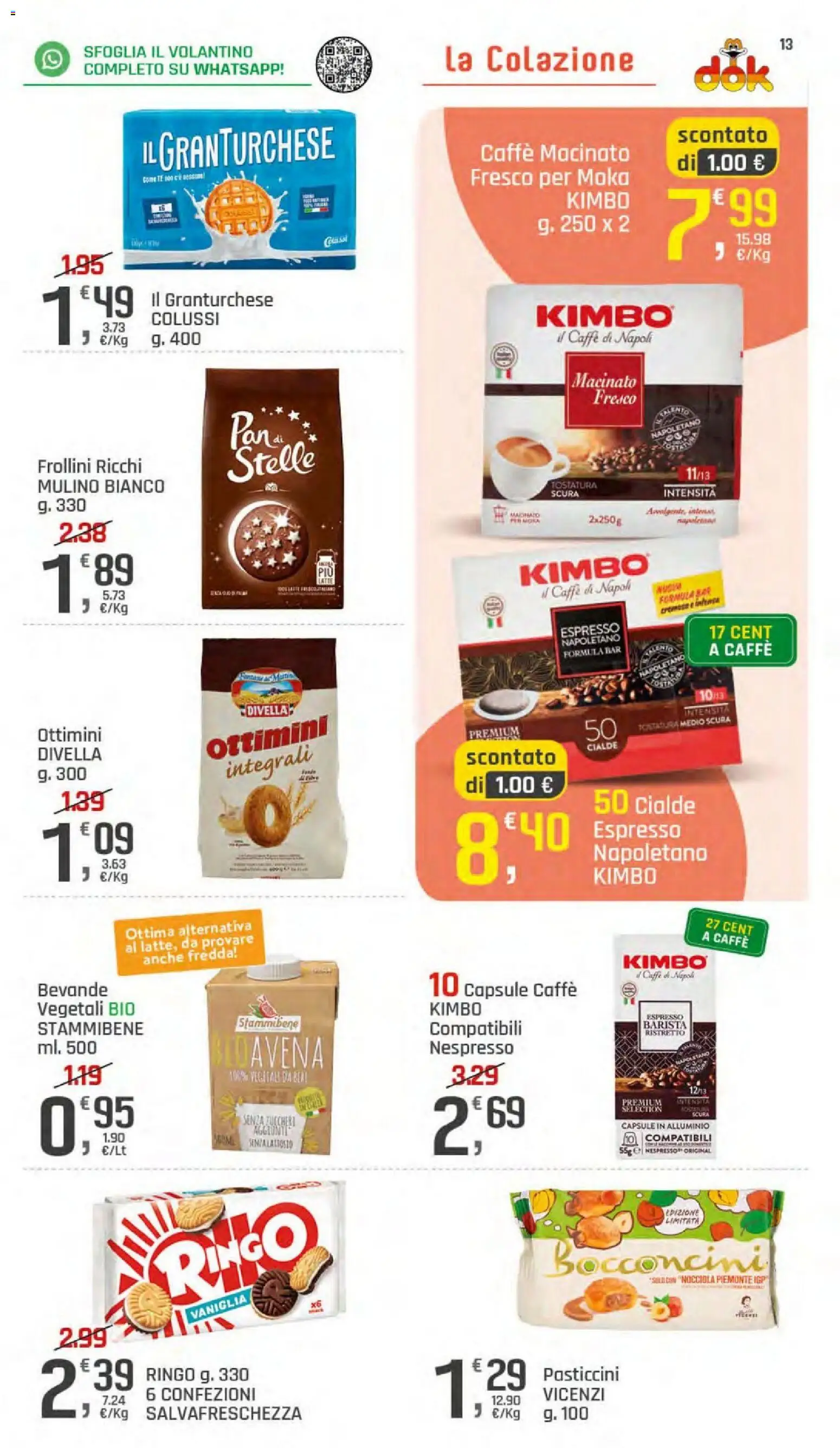 Volantino DOK del 23/07/2026 | Pagina: 13 | Prodotti: Tè, Alluminio, Frollini, Macinato