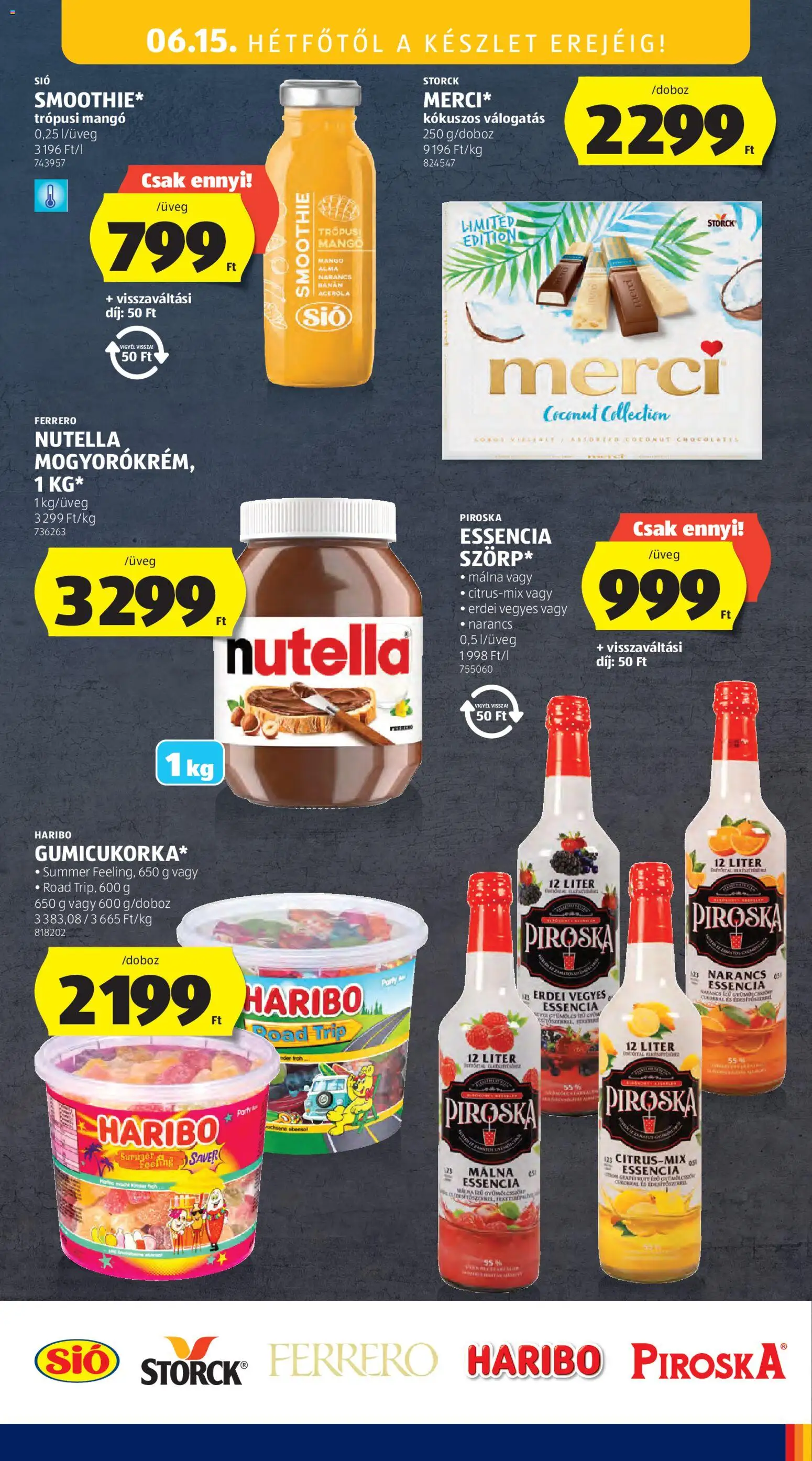 Aldi akciós ujság - amely érvényes a következő dátumtól: 11.06.2026 | Oldal: 47 | Termékek: Málna, Gyümölcsital, Narancs, Smoothie
