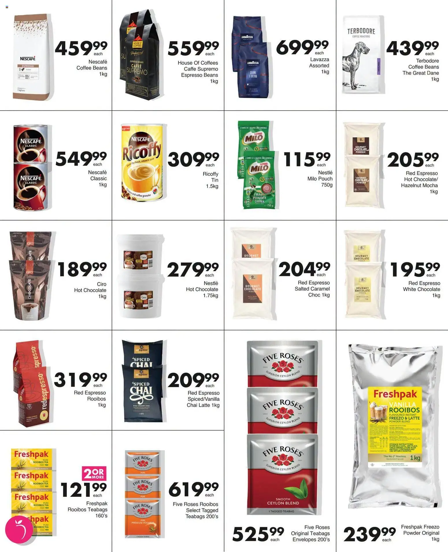 New Save catalogue – valid from 07/09/2026 | Page: 15 | Products: Coffee beans, Beans, Vanilla, Tea