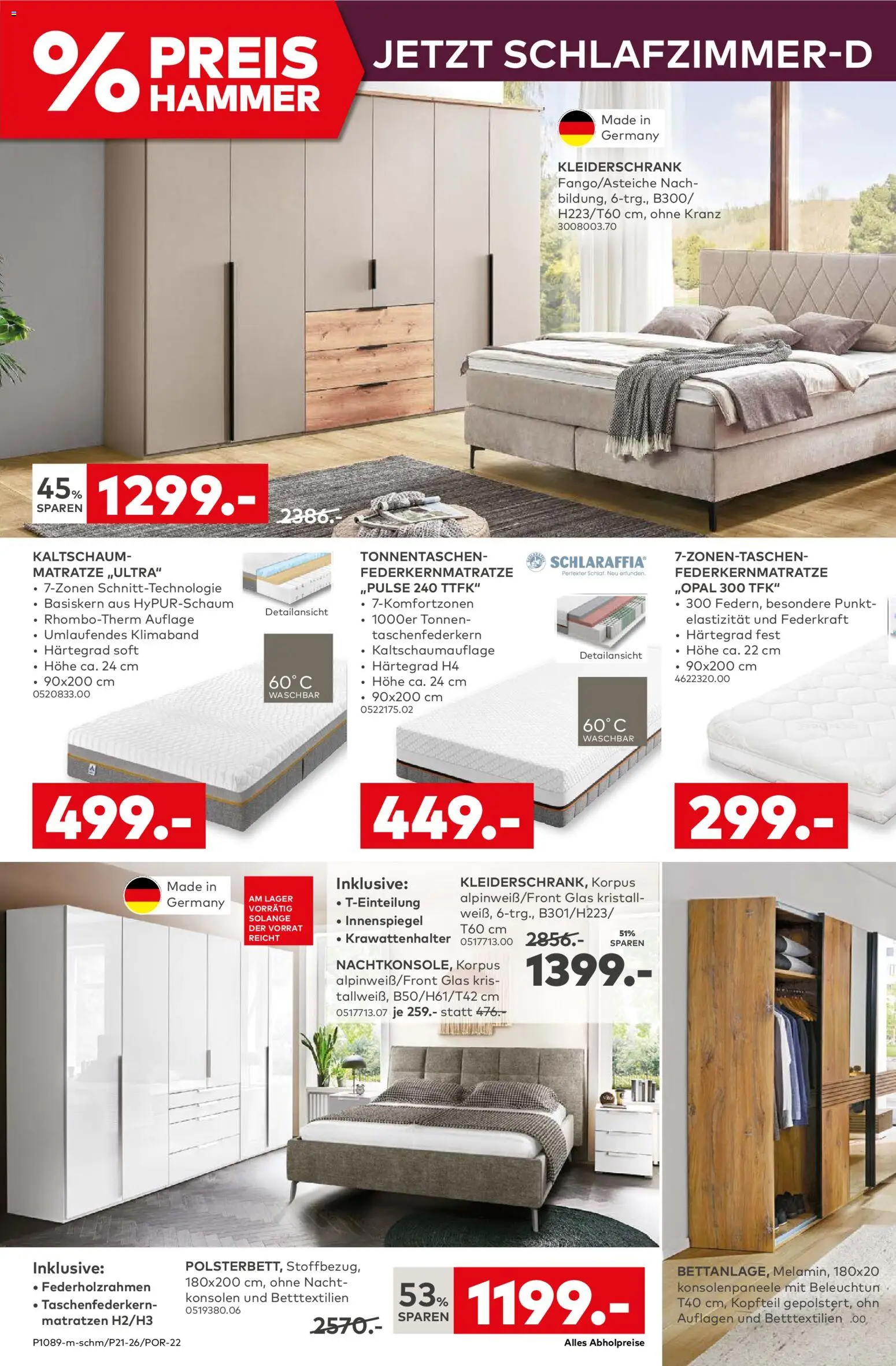 Porta! Prospekt 	 – gültig ab 17.05.2026 | Seite: 10 | Produkte: Matratze, Kleiderschrank