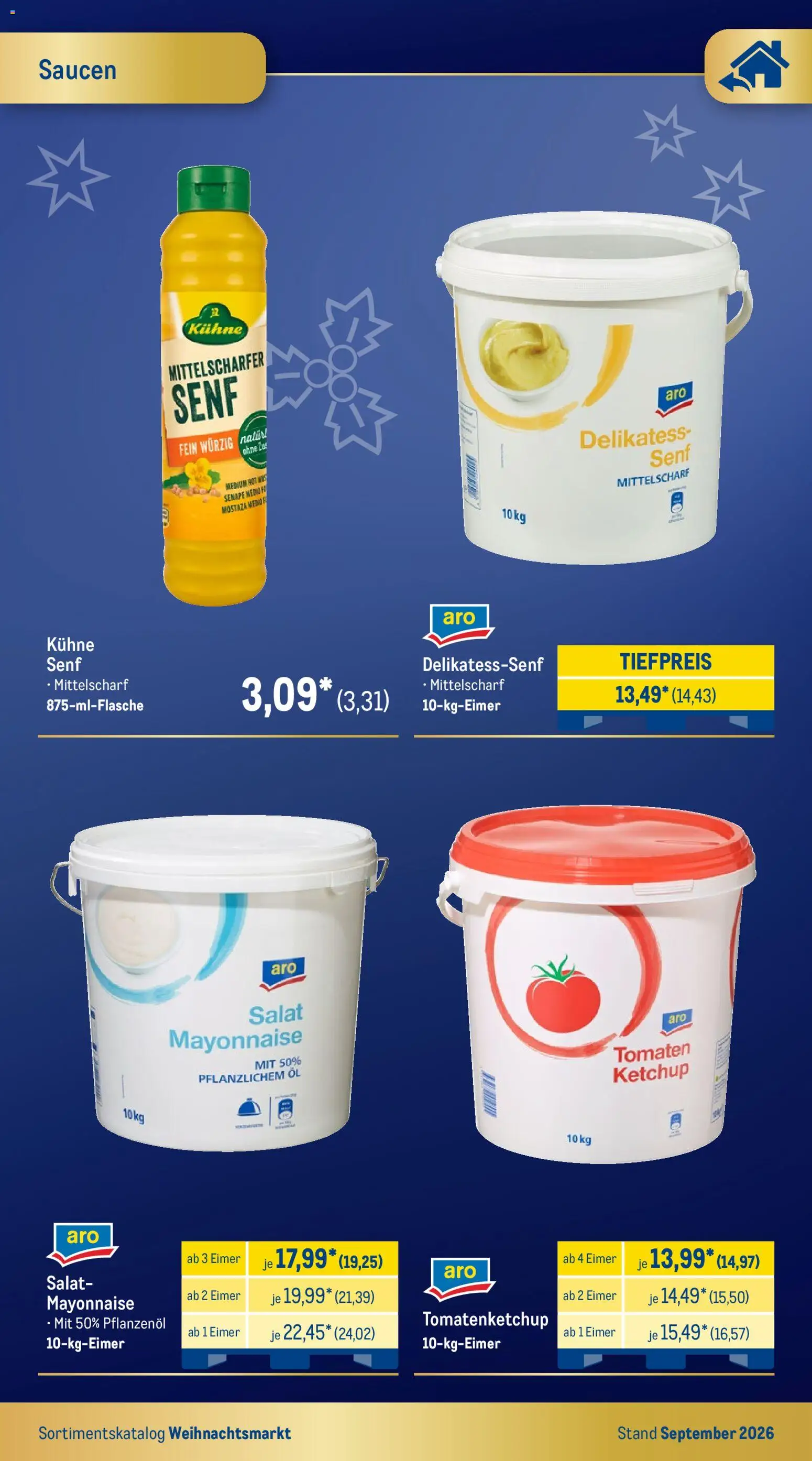 Metro Weihnachtsmarkt – gültig ab 01.09.2026 | Seite: 16 | Produkte: Öl, Mayonnaise, Ketchup, Salat