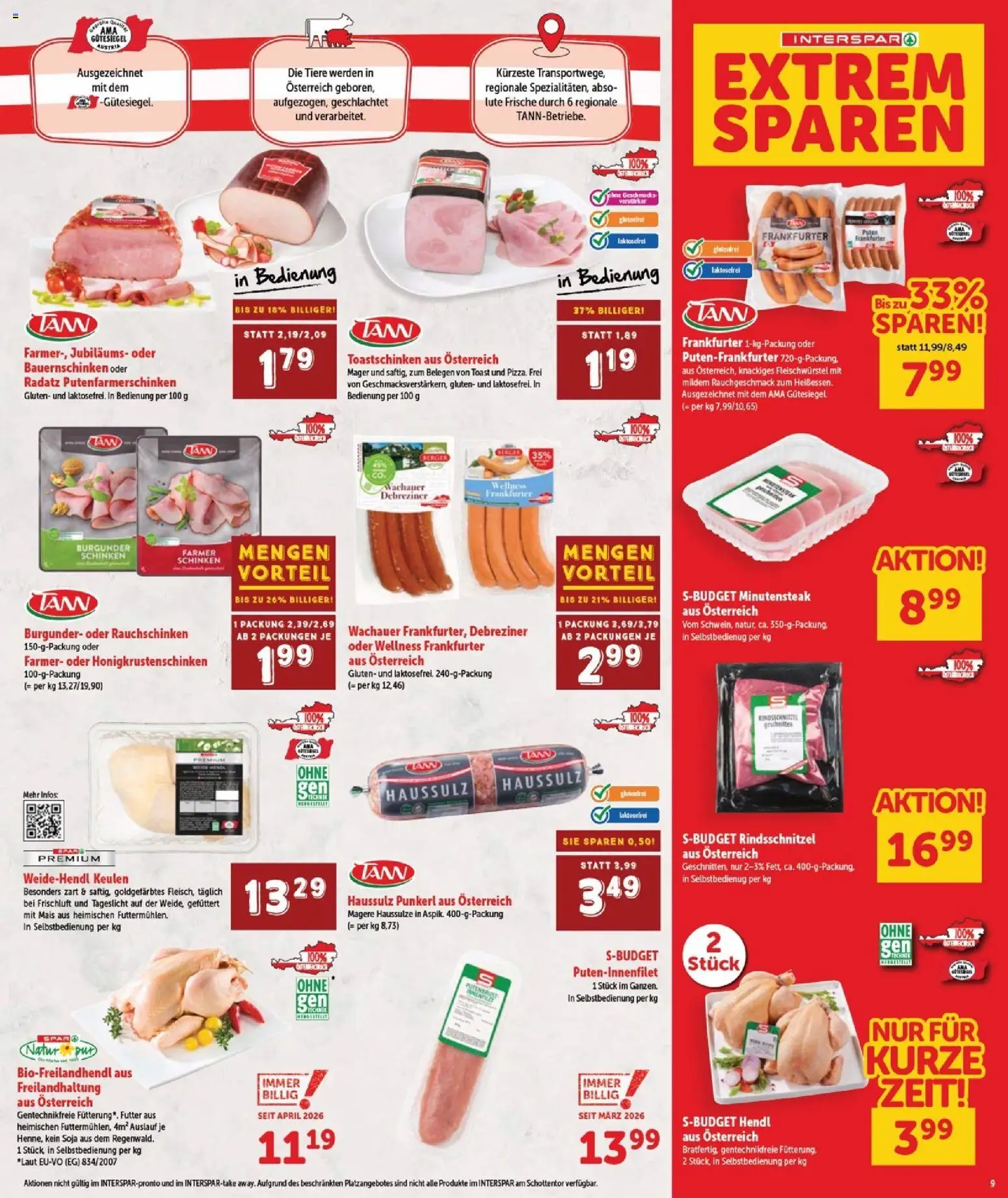 Interspar Flugblatt - Burgenland Nord gültig ab 01.07.2026 | Seite: 9 | Produkte: Schinken